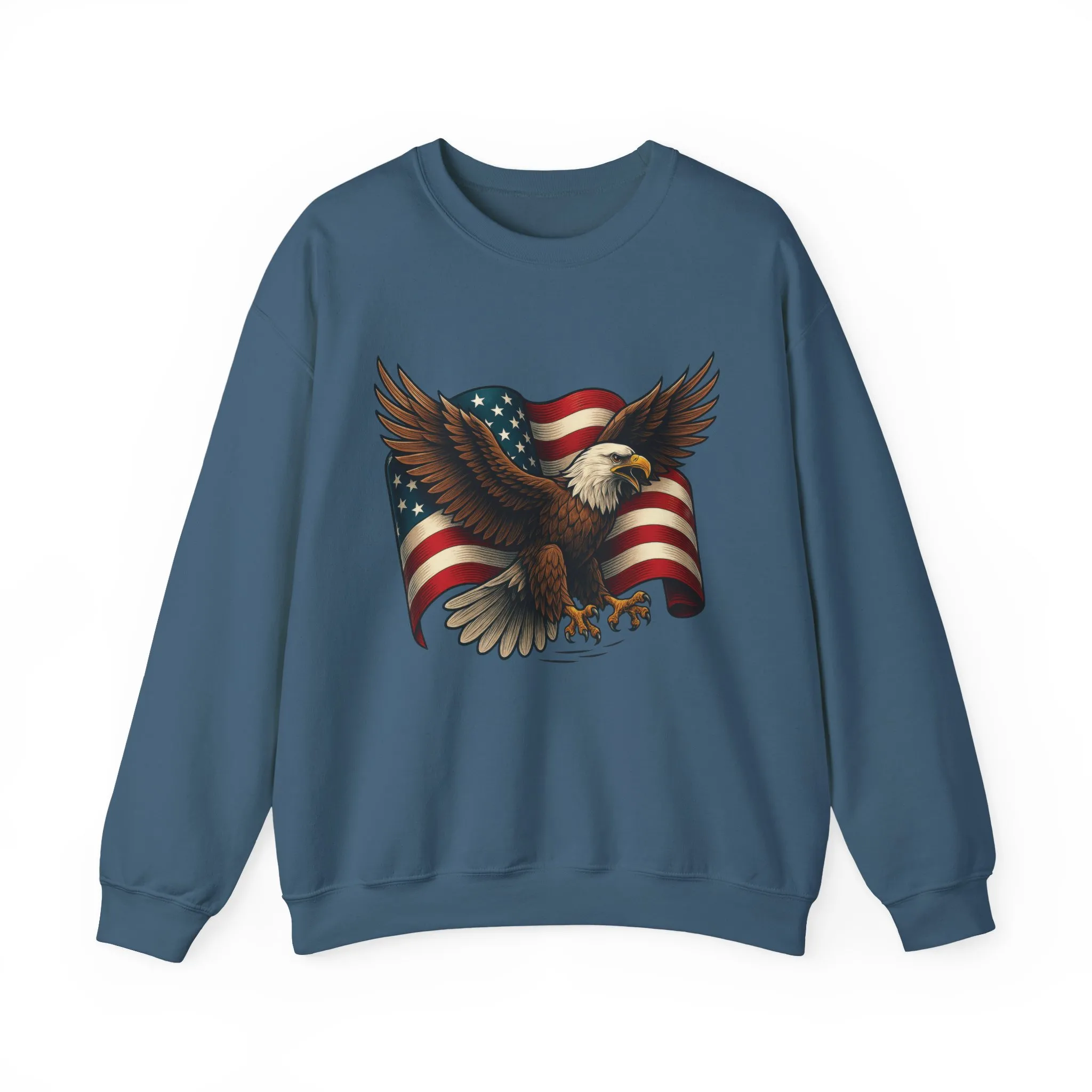 Patriotic Eagle Sweatshirt - Unisex Crewneck, USA Flag Apparel, Memorial Day, Veteran's Day, Independence Day, Gift for Patriots - Image 20