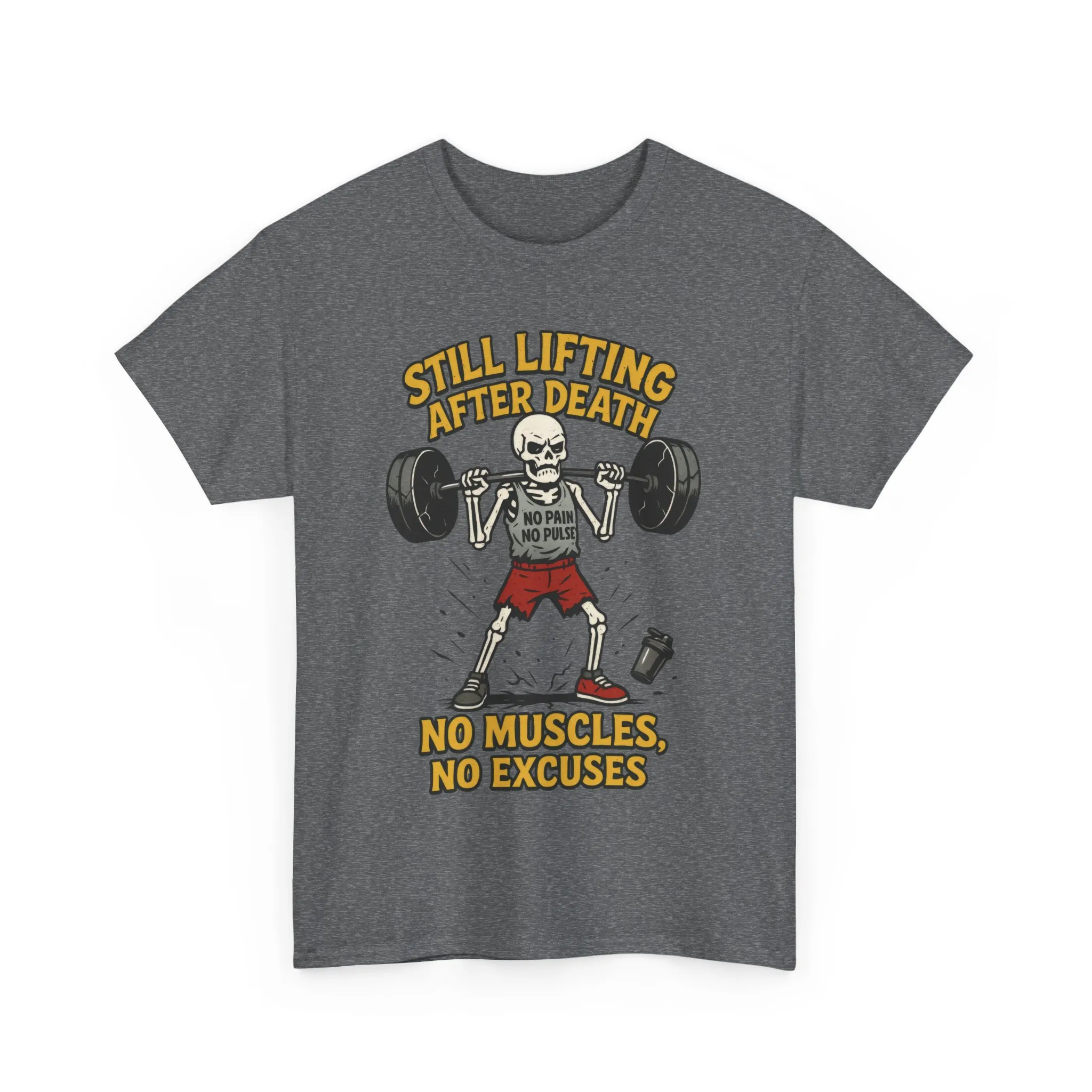 Funny Skeleton Gym T-Shirt, Still Lifting After Death, Funny Workout Shirt for Men, Fitness Gift, Halloween Apparel, Unisex Cotton Tee - Image 16