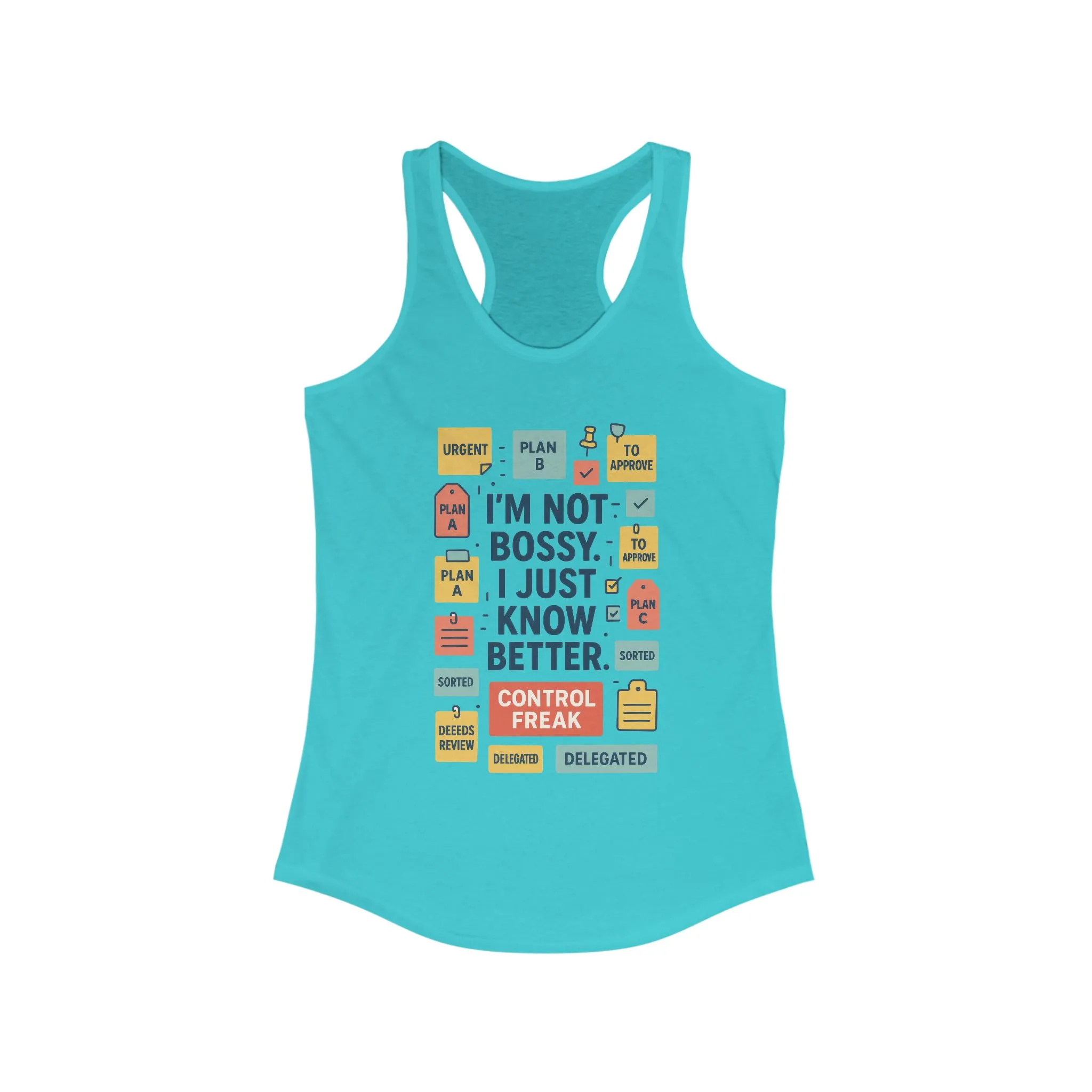 Control Freak Racerback Tank Top, Funny Women's Workout Shirt, Gift for Boss Ladies, Gym Apparel, Bold Sarcastic Tee for Her - Image 11