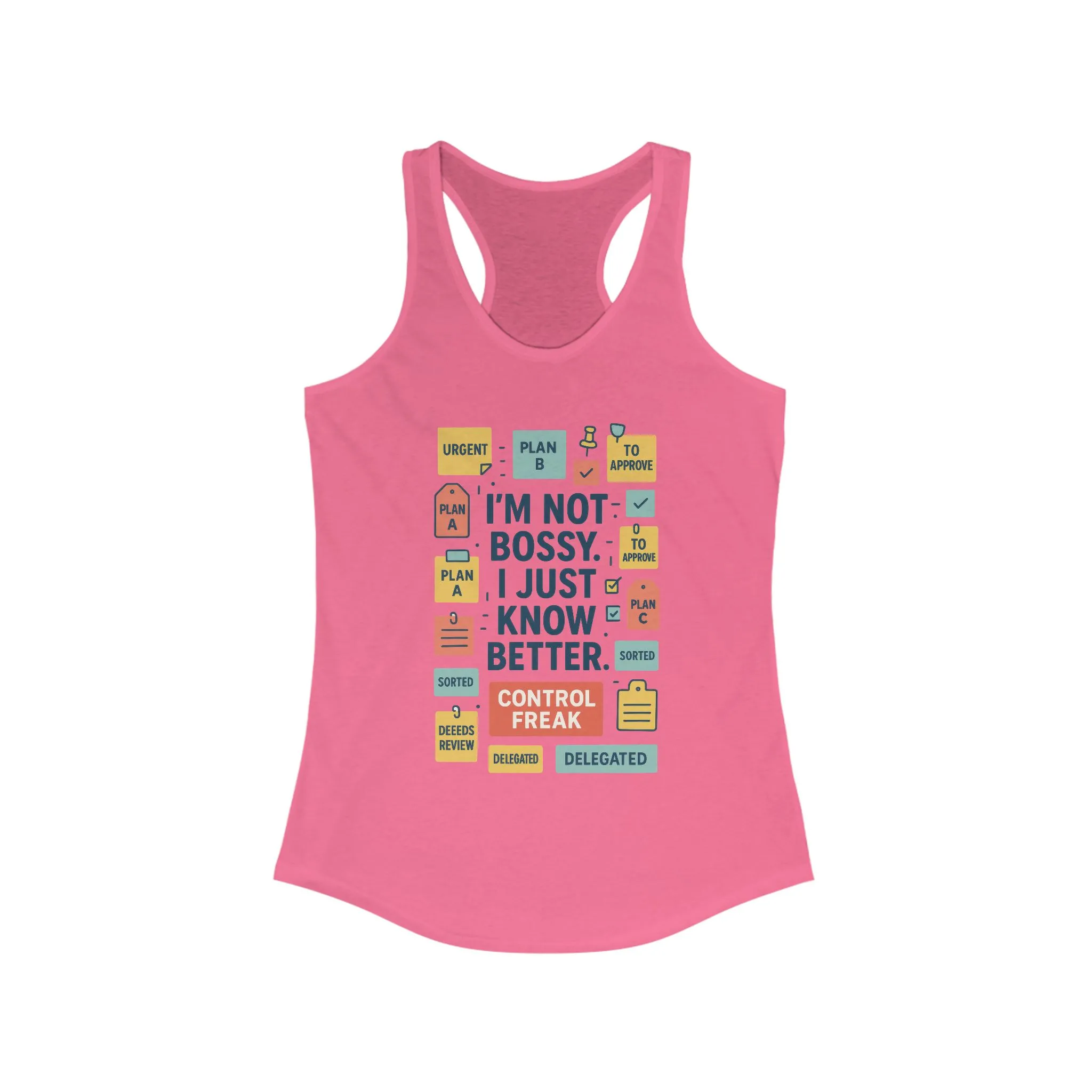 Control Freak Racerback Tank Top, Funny Women's Workout Shirt, Gift for Boss Ladies, Gym Apparel, Bold Sarcastic Tee for Her - Image 15