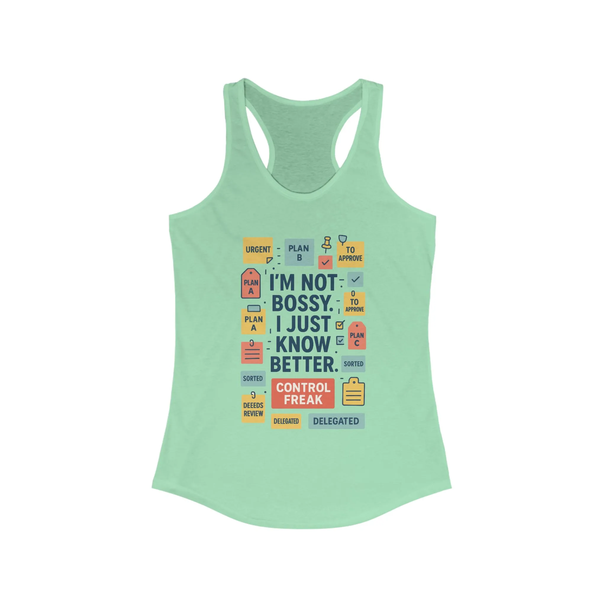 Control Freak Racerback Tank Top, Funny Women's Workout Shirt, Gift for Boss Ladies, Gym Apparel, Bold Sarcastic Tee for Her - Image 17