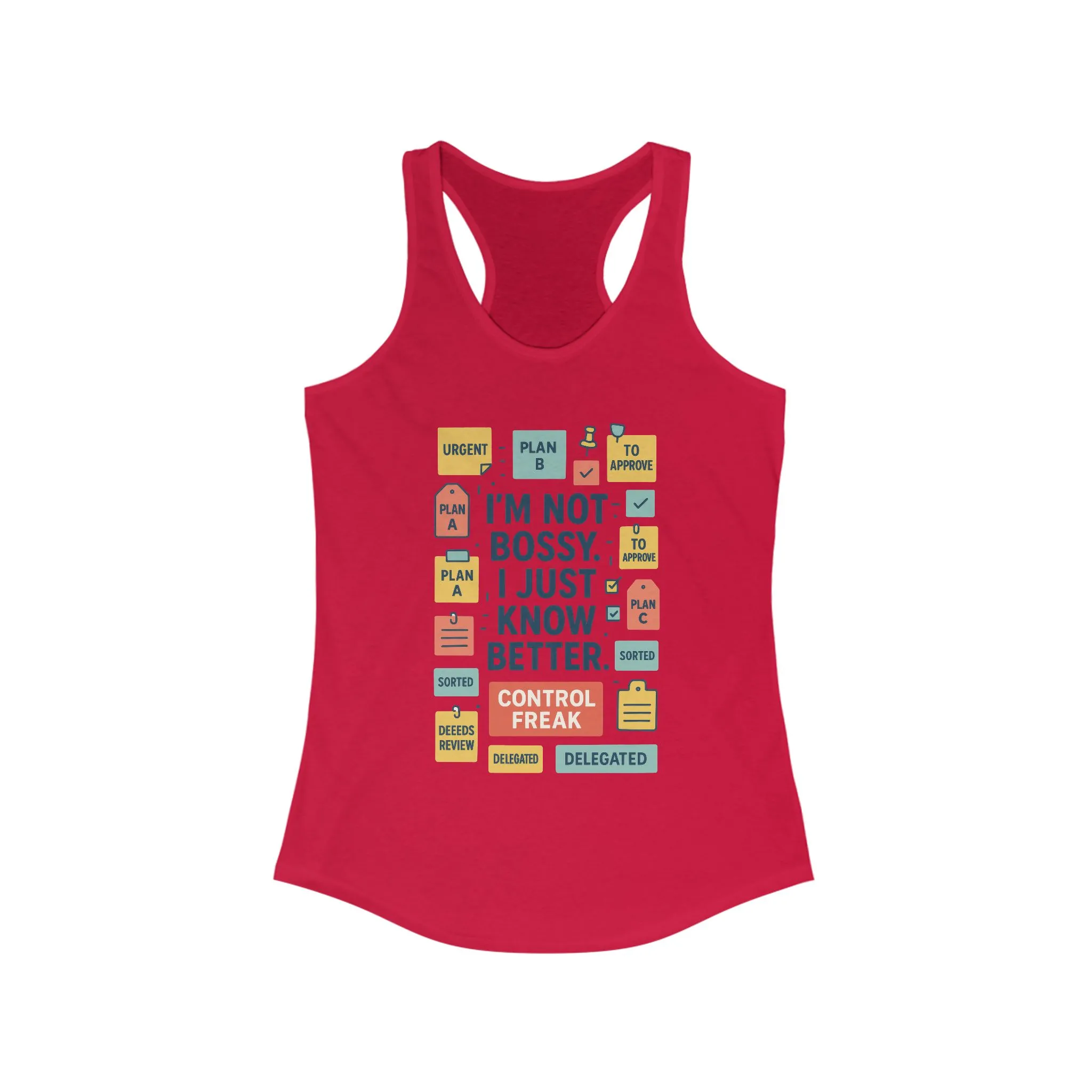 Control Freak Racerback Tank Top, Funny Women's Workout Shirt, Gift for Boss Ladies, Gym Apparel, Bold Sarcastic Tee for Her - Image 19