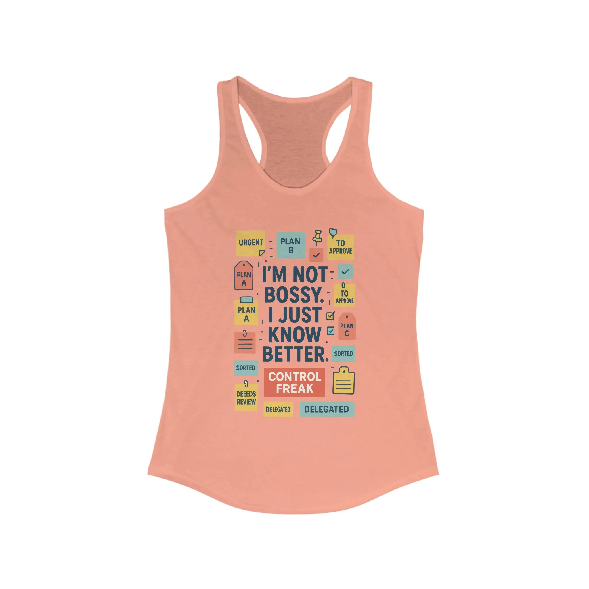 Control Freak Racerback Tank Top, Funny Women's Workout Shirt, Gift for Boss Ladies, Gym Apparel, Bold Sarcastic Tee for Her - Image 5
