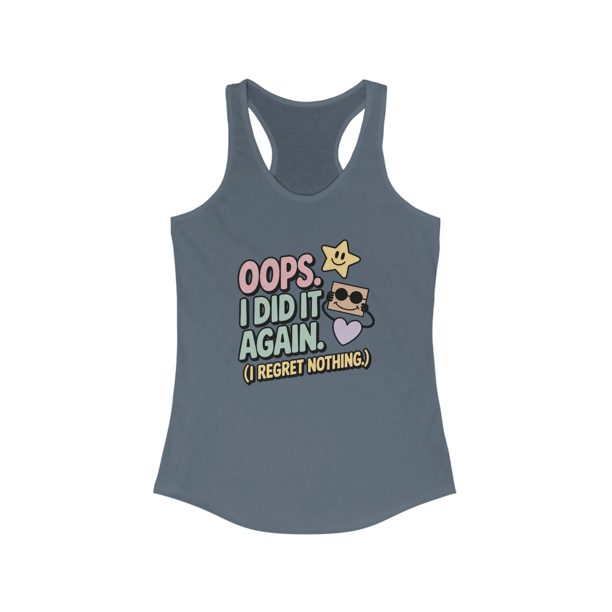 Oops I Did It Again Racerback Tank Top, Fun Summer Top, Gift for Music Lovers, Trendy Workout Shirt, Casual Beach Wear, Perfect for Parties - Image 9