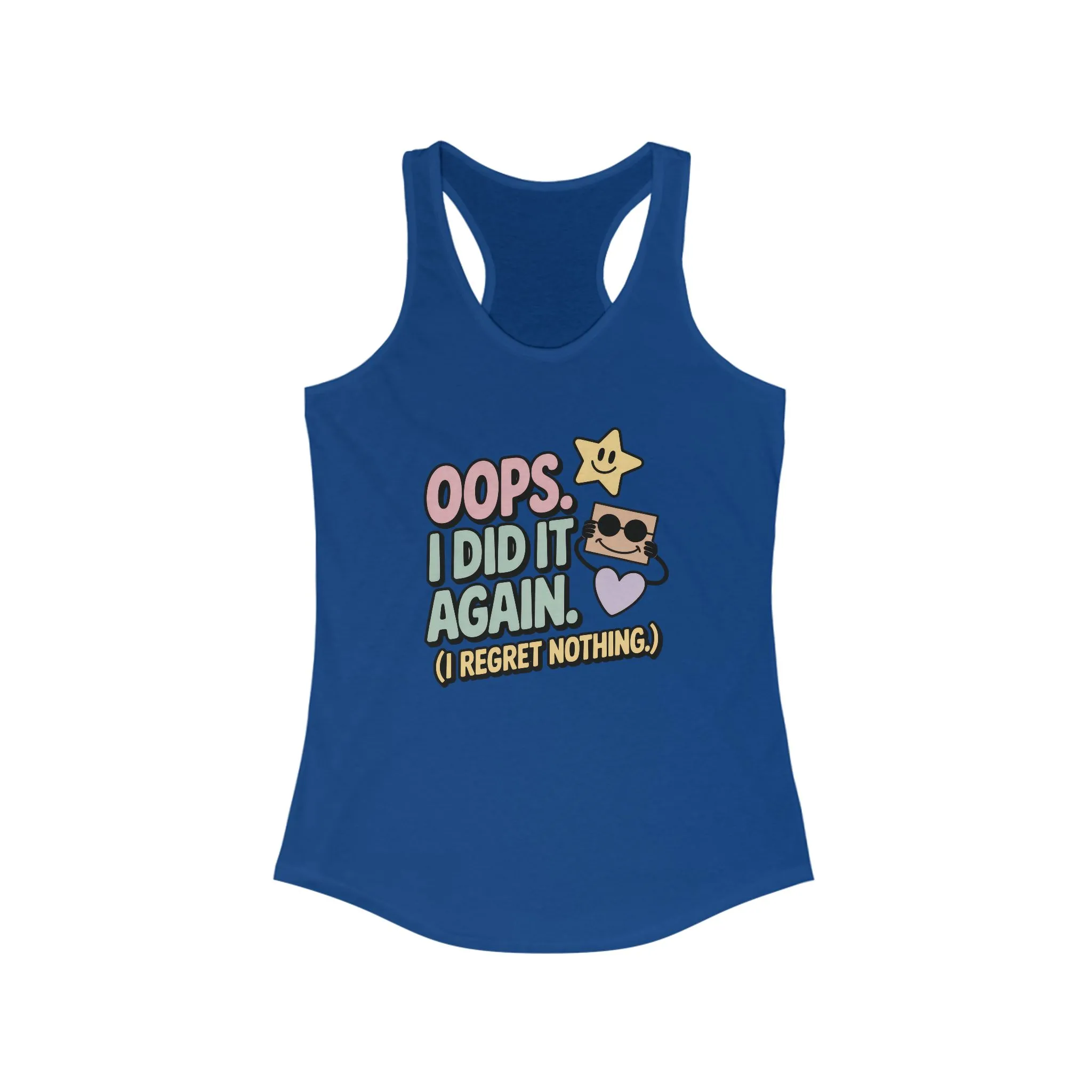 Oops I Did It Again Racerback Tank Top, Fun Summer Top, Gift for Music Lovers, Trendy Workout Shirt, Casual Beach Wear, Perfect for Parties - Image 11