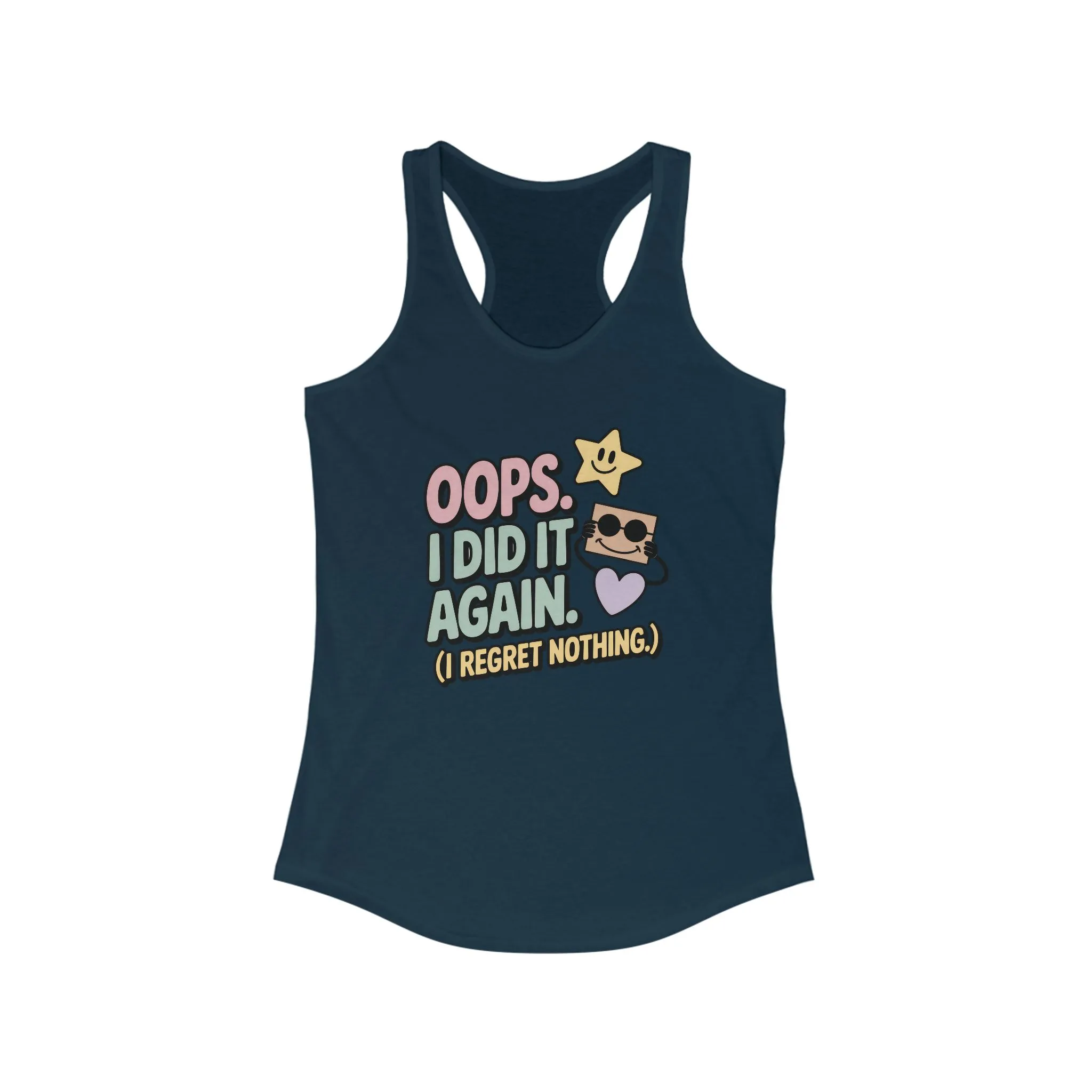 Oops I Did It Again Racerback Tank Top, Fun Summer Top, Gift for Music Lovers, Trendy Workout Shirt, Casual Beach Wear, Perfect for Parties - Image 13