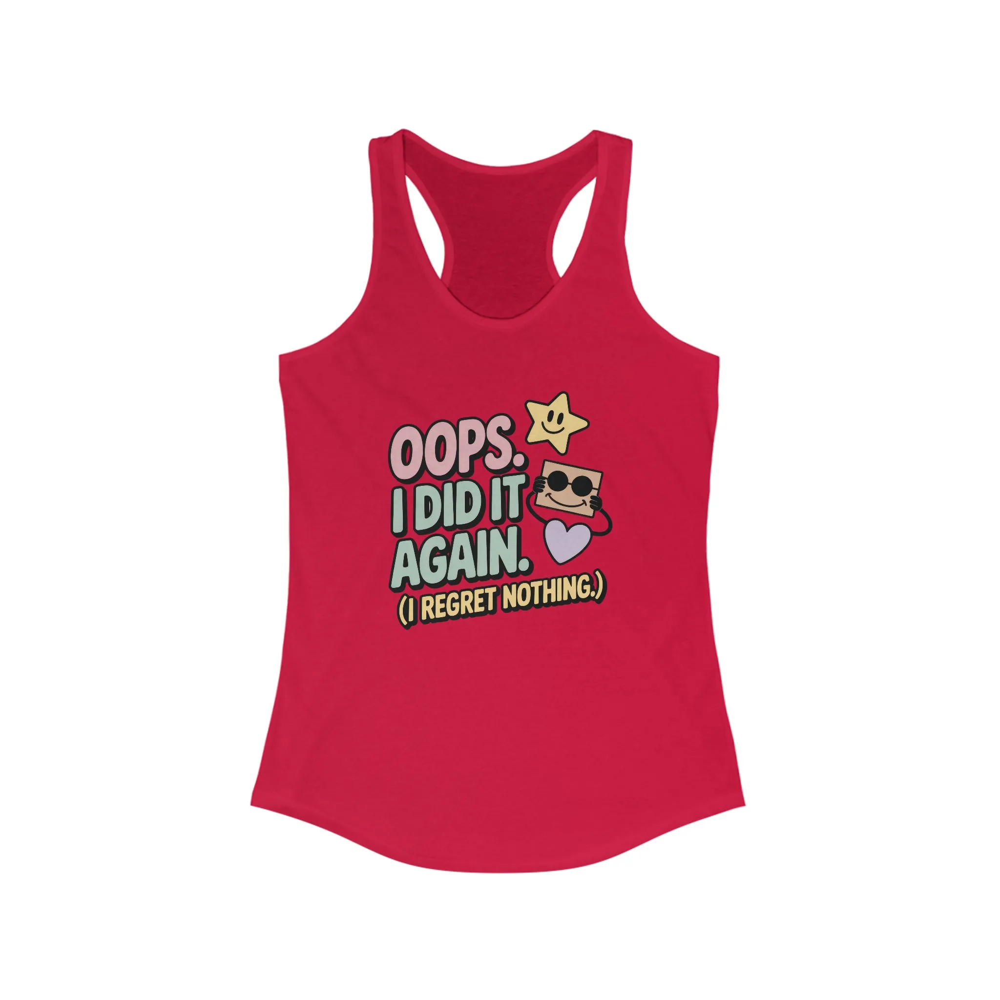 Oops I Did It Again Racerback Tank Top, Fun Summer Top, Gift for Music Lovers, Trendy Workout Shirt, Casual Beach Wear, Perfect for Parties - Image 17