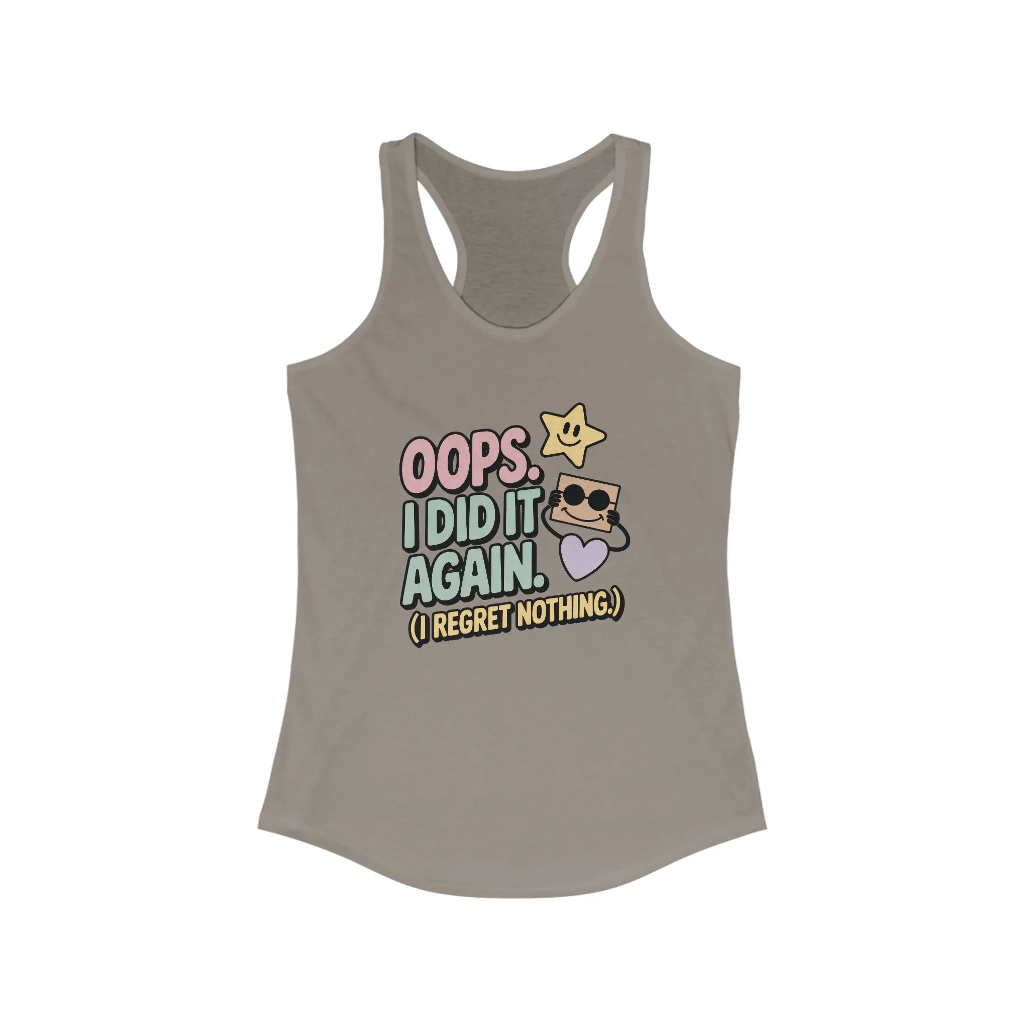 Oops I Did It Again Racerback Tank Top, Fun Summer Top, Gift for Music Lovers, Trendy Workout Shirt, Casual Beach Wear, Perfect for Parties - Image 19