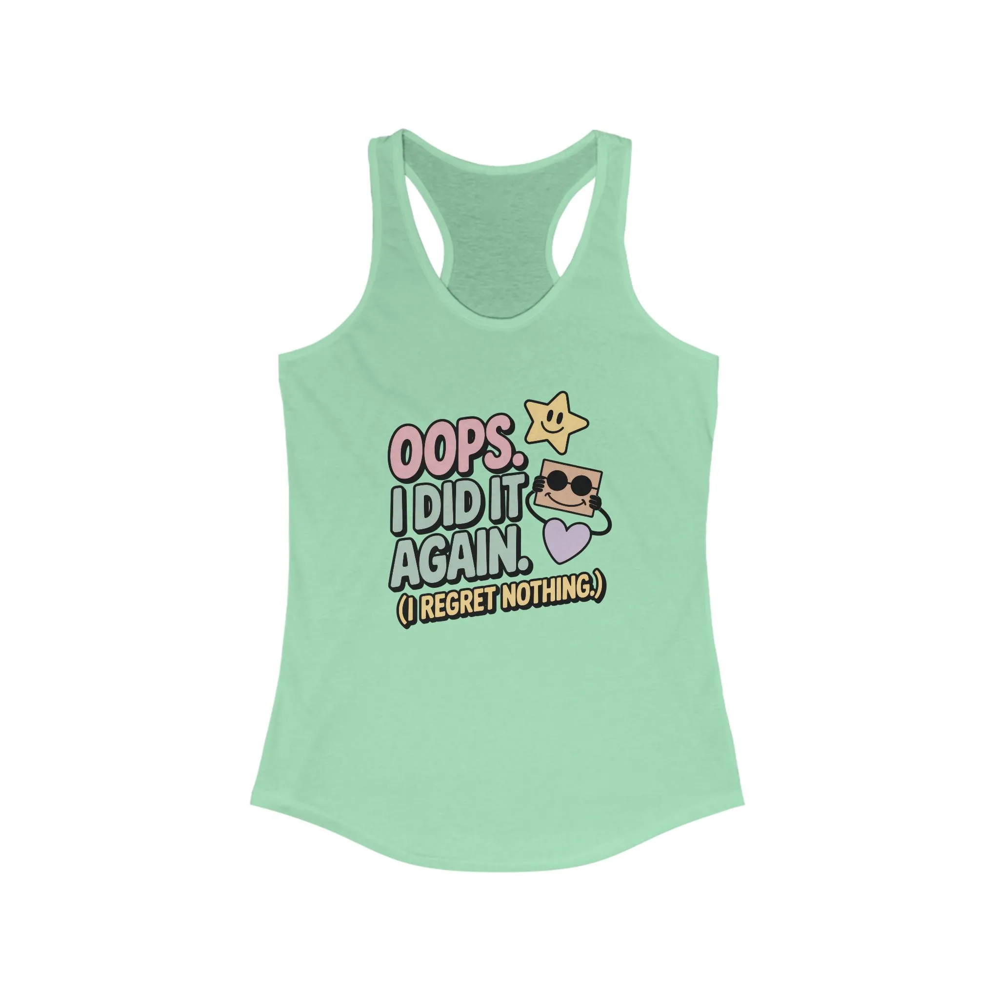 Oops I Did It Again Racerback Tank Top, Fun Summer Top, Gift for Music Lovers, Trendy Workout Shirt, Casual Beach Wear, Perfect for Parties - Image 21