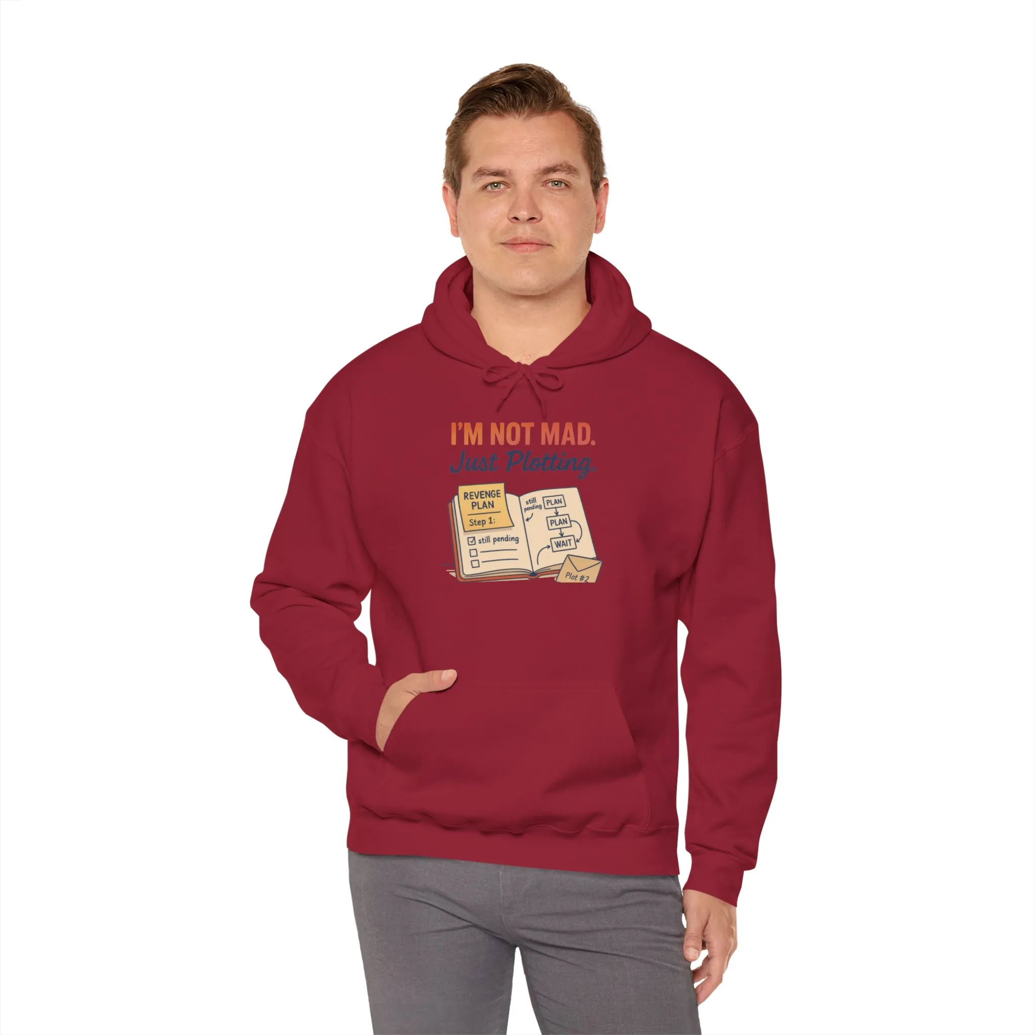 Funny Revenge Hoodie for Men, I'm Not Mad Just Plotting, Passive Aggressive Humor Sweatshirt, Funny Planning Hoodie - Image 36