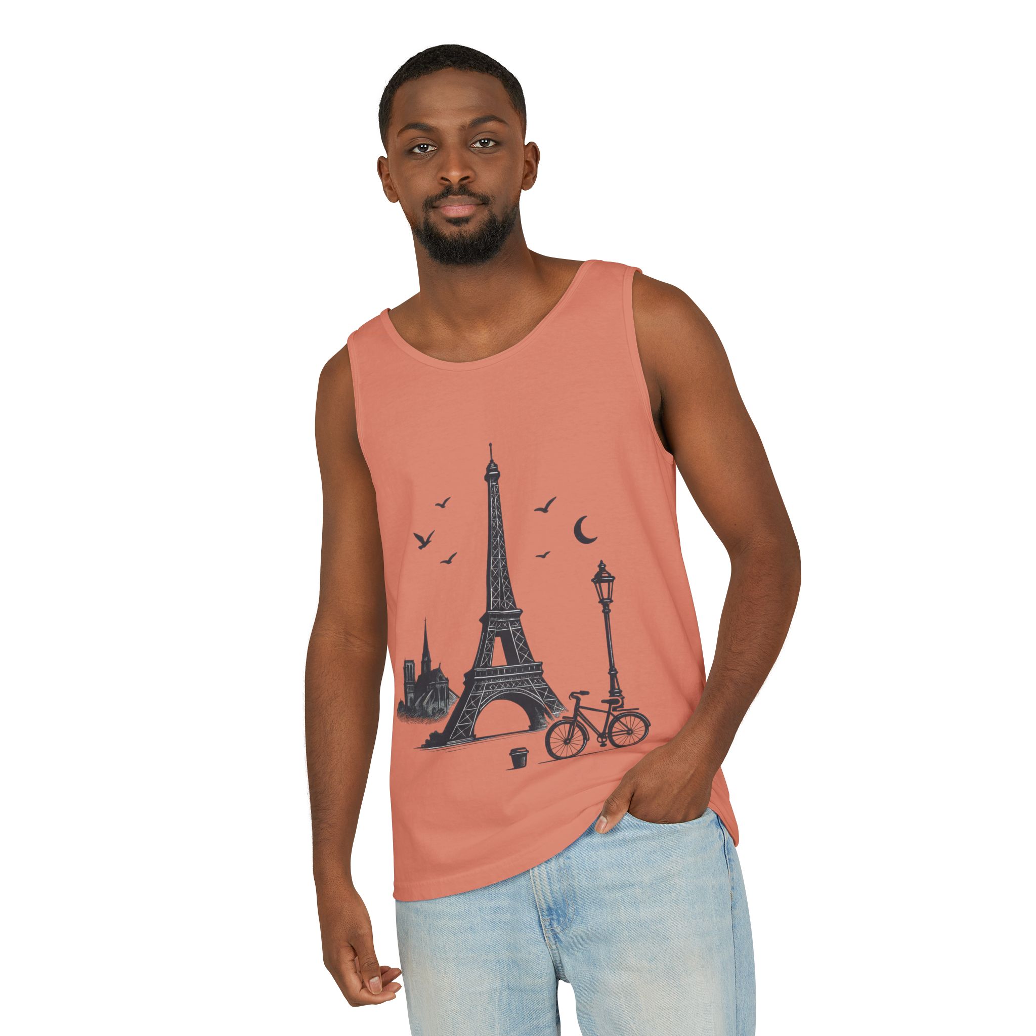 Parisian Dreams Tank Top, Unisex Summer Wear, Graphic Tee, Travel Inspired Apparel, Vacation Outfit, Casual Tank for All Occasions - Image 11