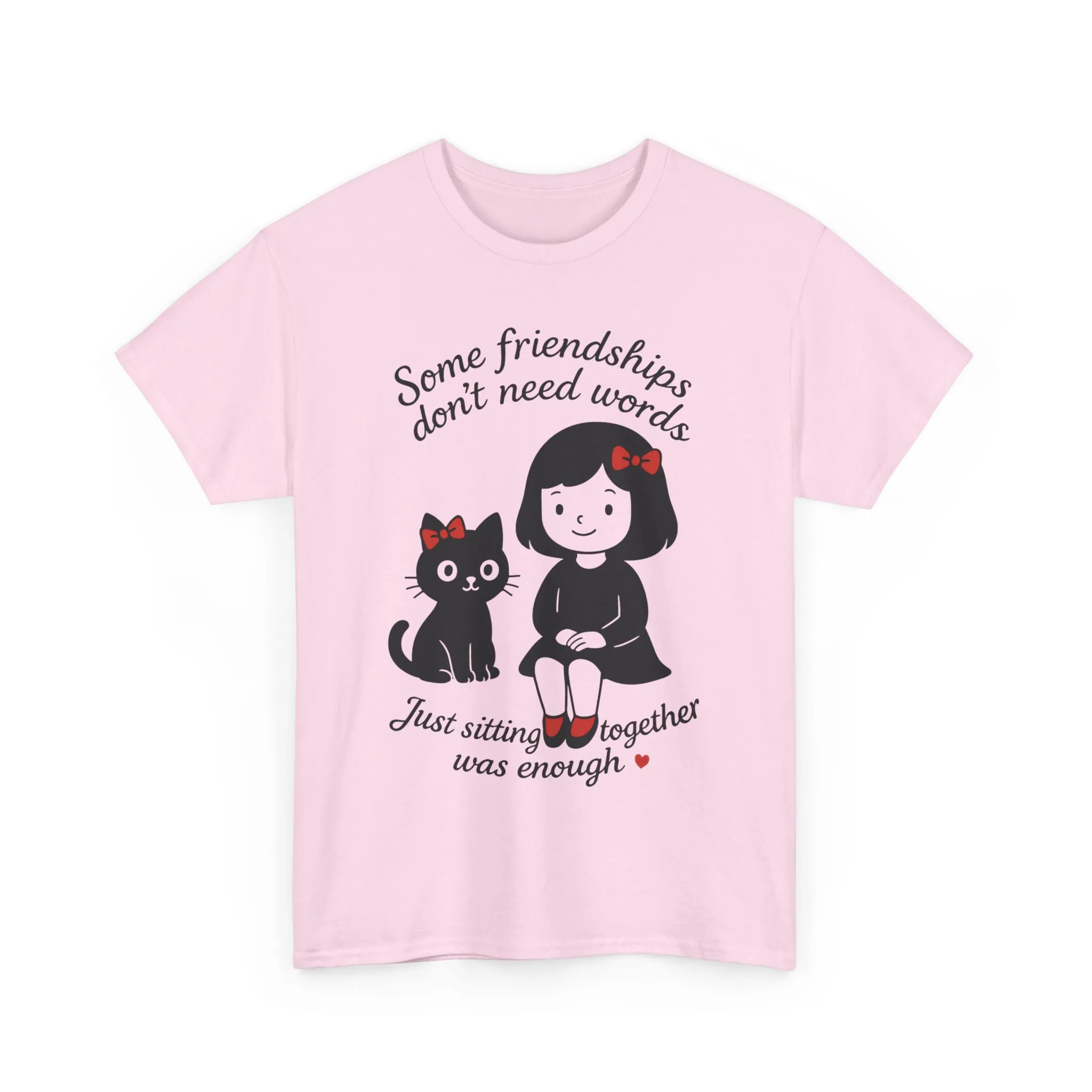 Cute Cat & Girl Graphic Tee, Playful Gift for Cat Lovers, Cat and Girl Design, Gift for Cat Owners, Women's Cotton T-Shirt - Image 25