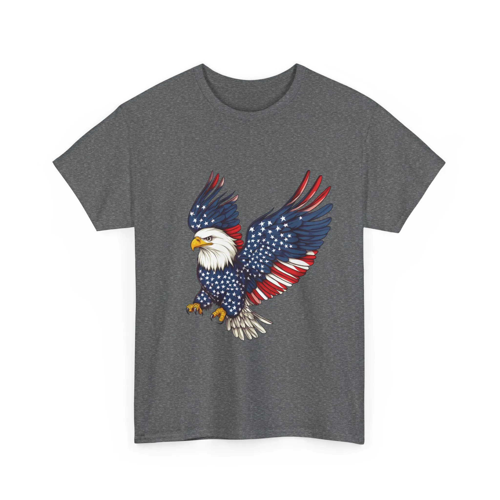 Patriotic Eagle Tee, Unisex Heavy Cotton T-Shirt for Independence Day, Memorial Day, Veterans Day, Gift for Nature Lovers, Casual Wear - Image 12