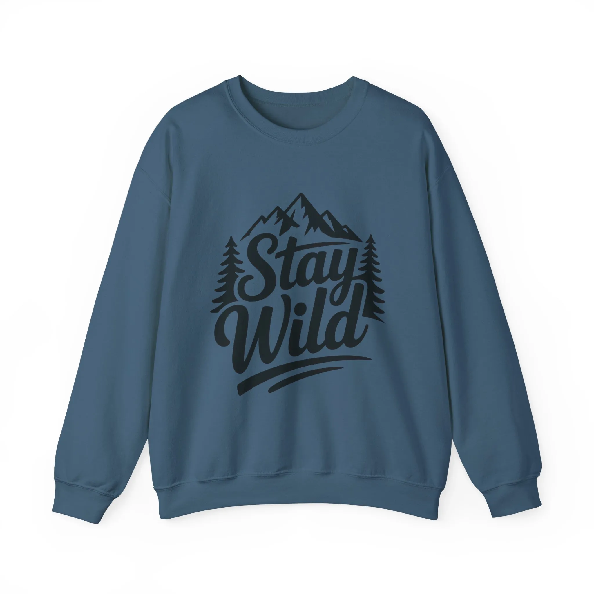 Stay Wild Unisex Crewneck Sweatshirt, Cozy Casual Wear for Adventurers, for Nature Lovers, Mountain Nature Unisex Crewneck Sweatshirt - Image 19