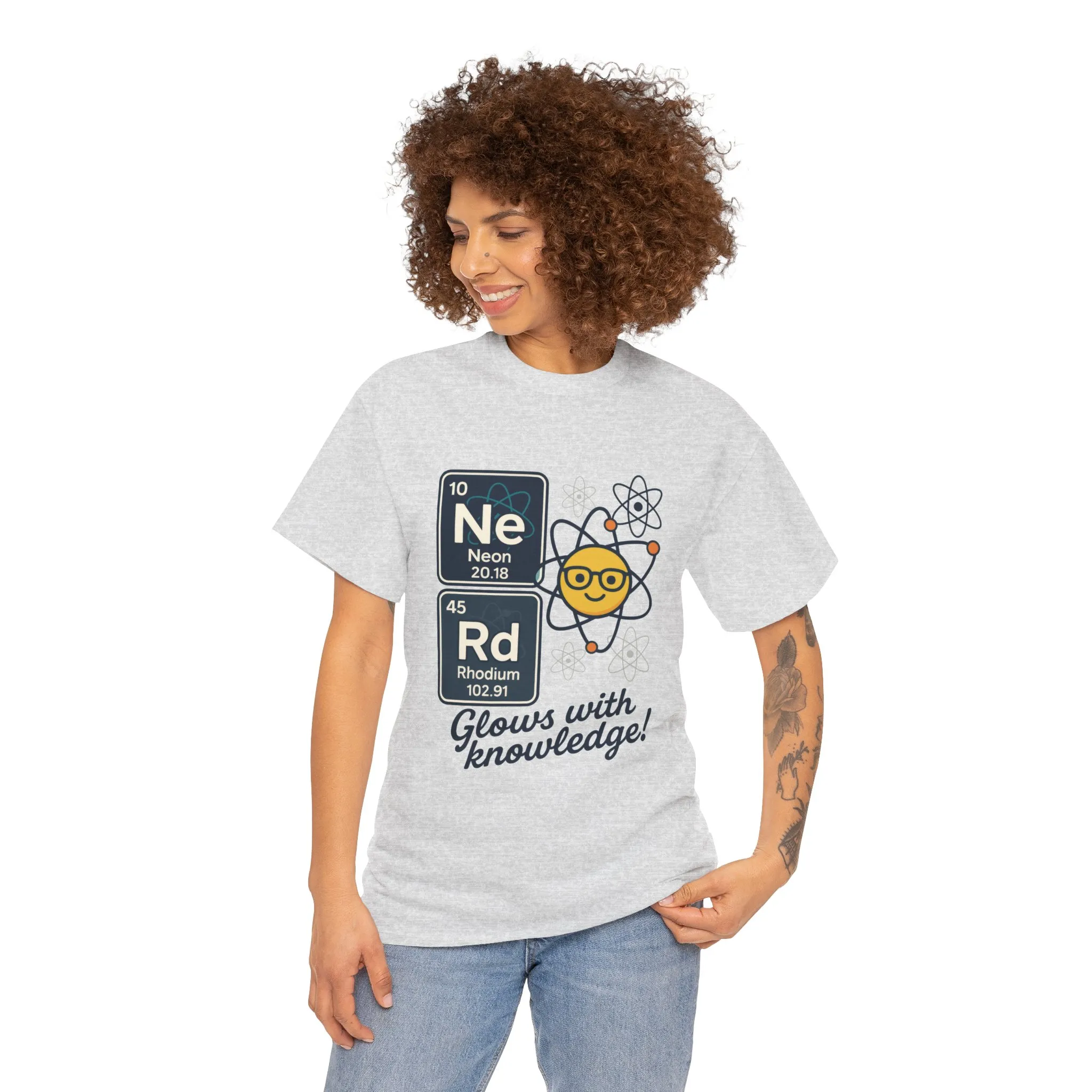 Funny Womens Nerd T-Shirt, NeRd Periodic Table Shirt, Glowing Knowledge Tee, Science Lover Gift, Chemistry Shirt, STEM Apparel, Science Tee - Image 23