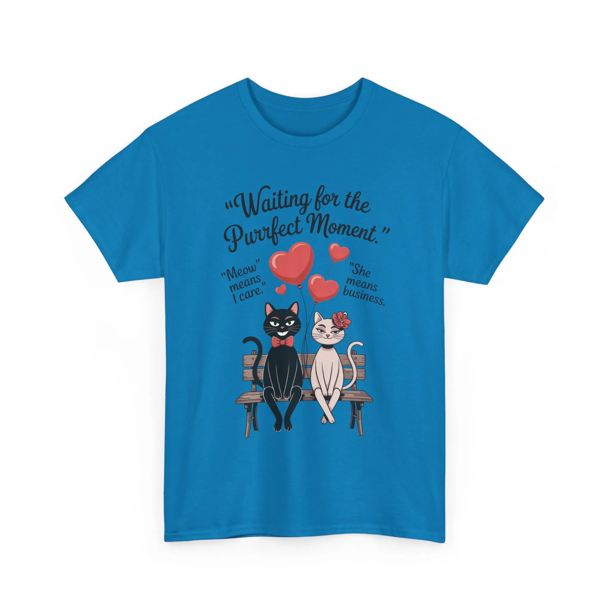 Cute Cat Lovers Tee, Unisex Heavy Cotton Tee for Pet Owners, Funny Cat Shirt, Gift for Cat Lovers, Casual T-Shirt, Animal Art Tee - Image 16