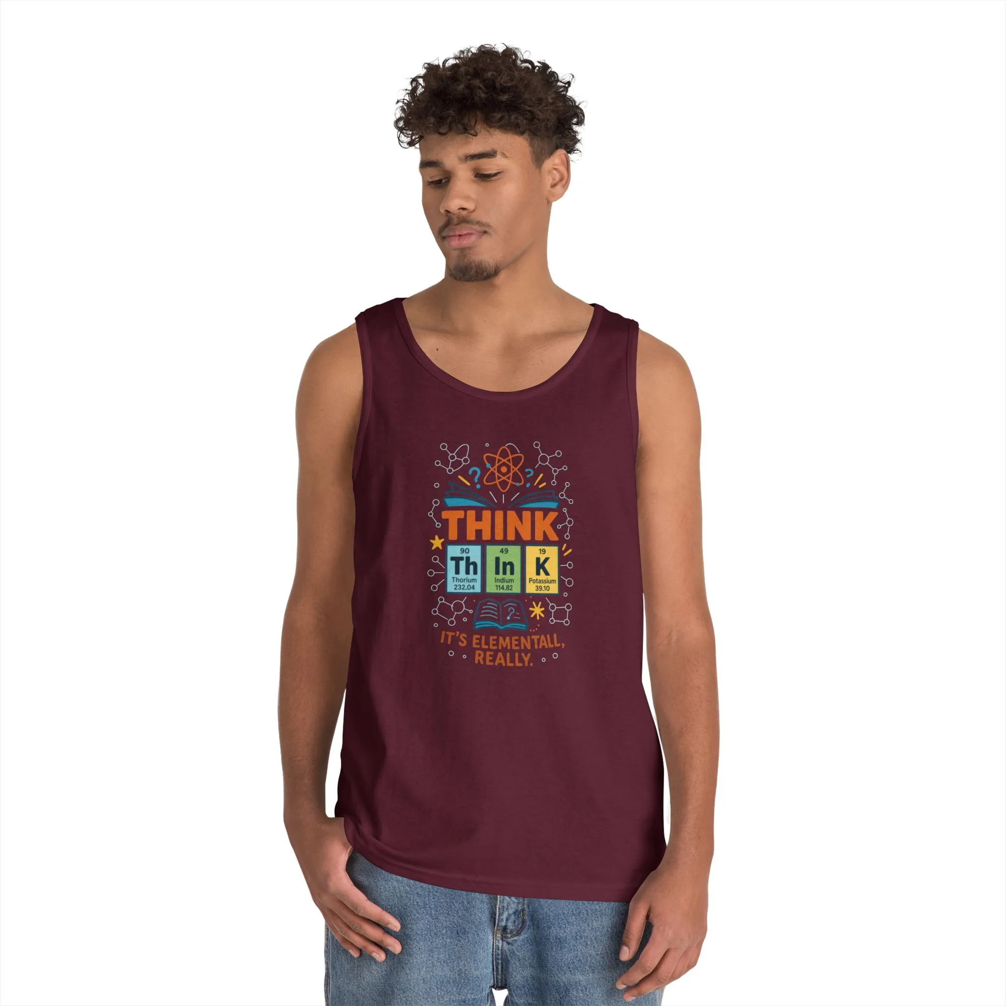 Think Tank Top for Men, Nerdy Chemistry Shirt, Periodic Table Funny Science Tank, Geeky STEM Gift for Him, Science Lovers Gift - Image 12
