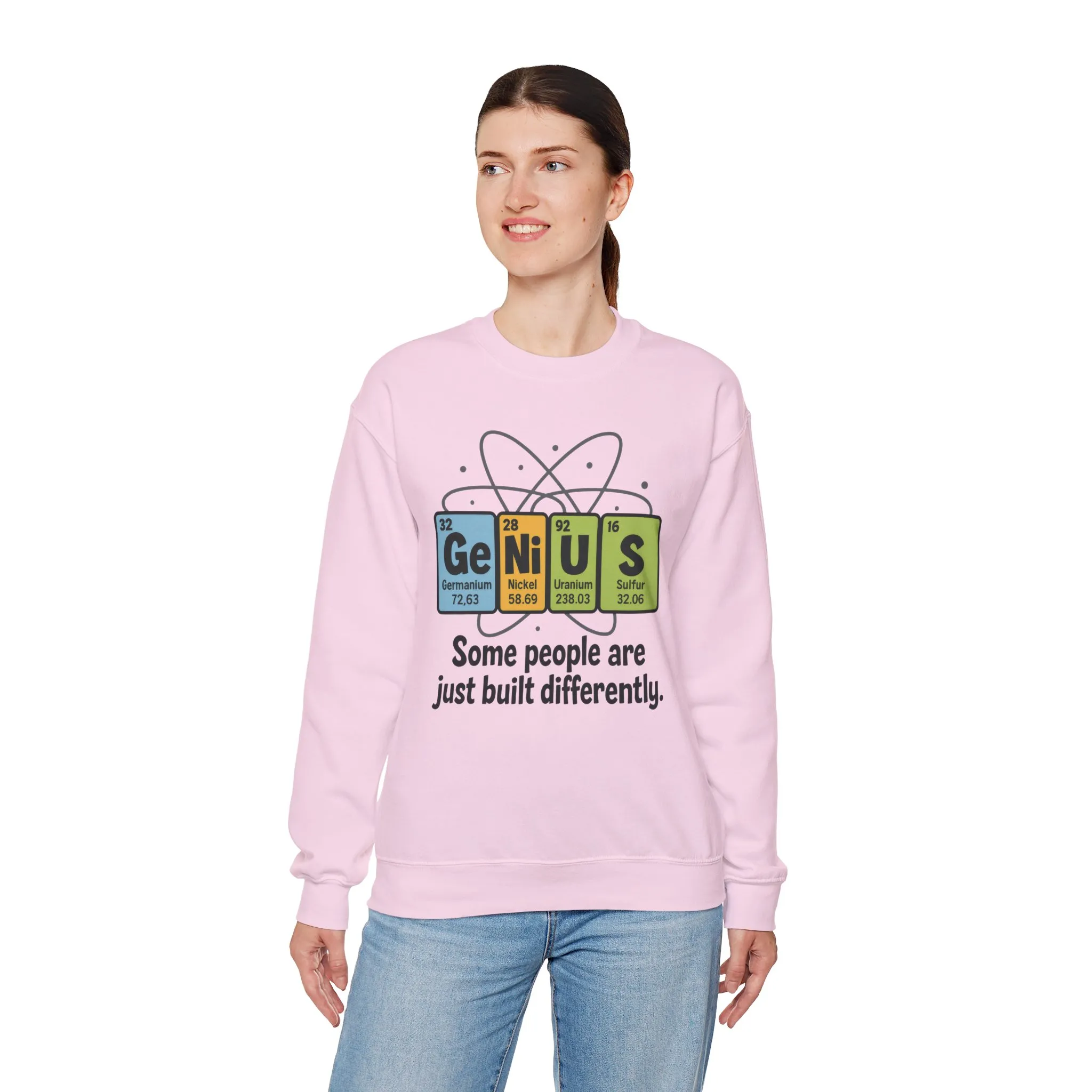 Funny Womens Science Sweatshirt, Genius Periodic Table Pullover, Nerdy Chemistry Gift for Her, Funny Gift for Nerds, Science Geek Apparel - Image 24