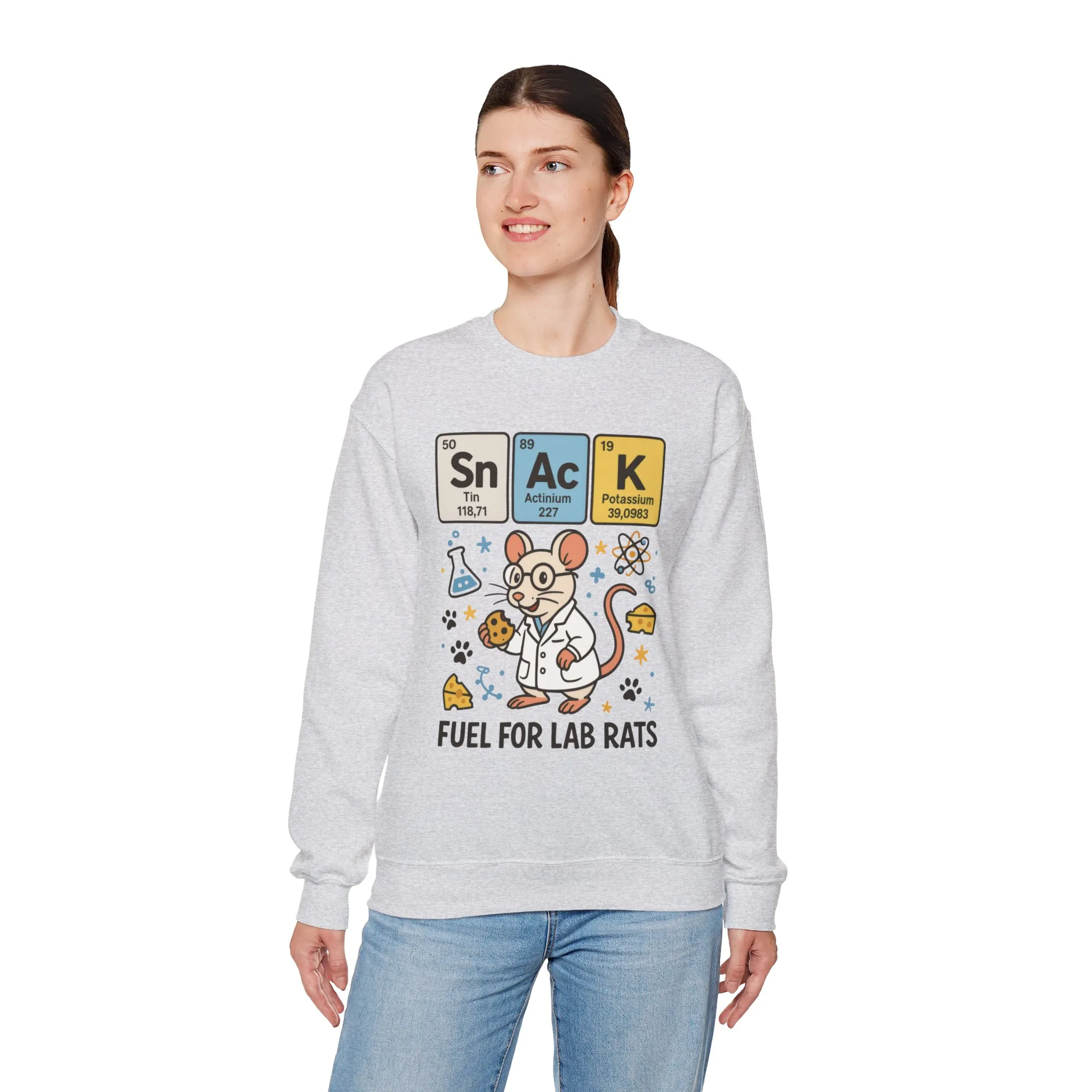 Lab Rat Science Sweatshirt, Science Crewneck, Funny Gift for Teachers, Chemistry Sweatshirt, Cute Lab Rat Design, Perfect for Birthdays - Image 5