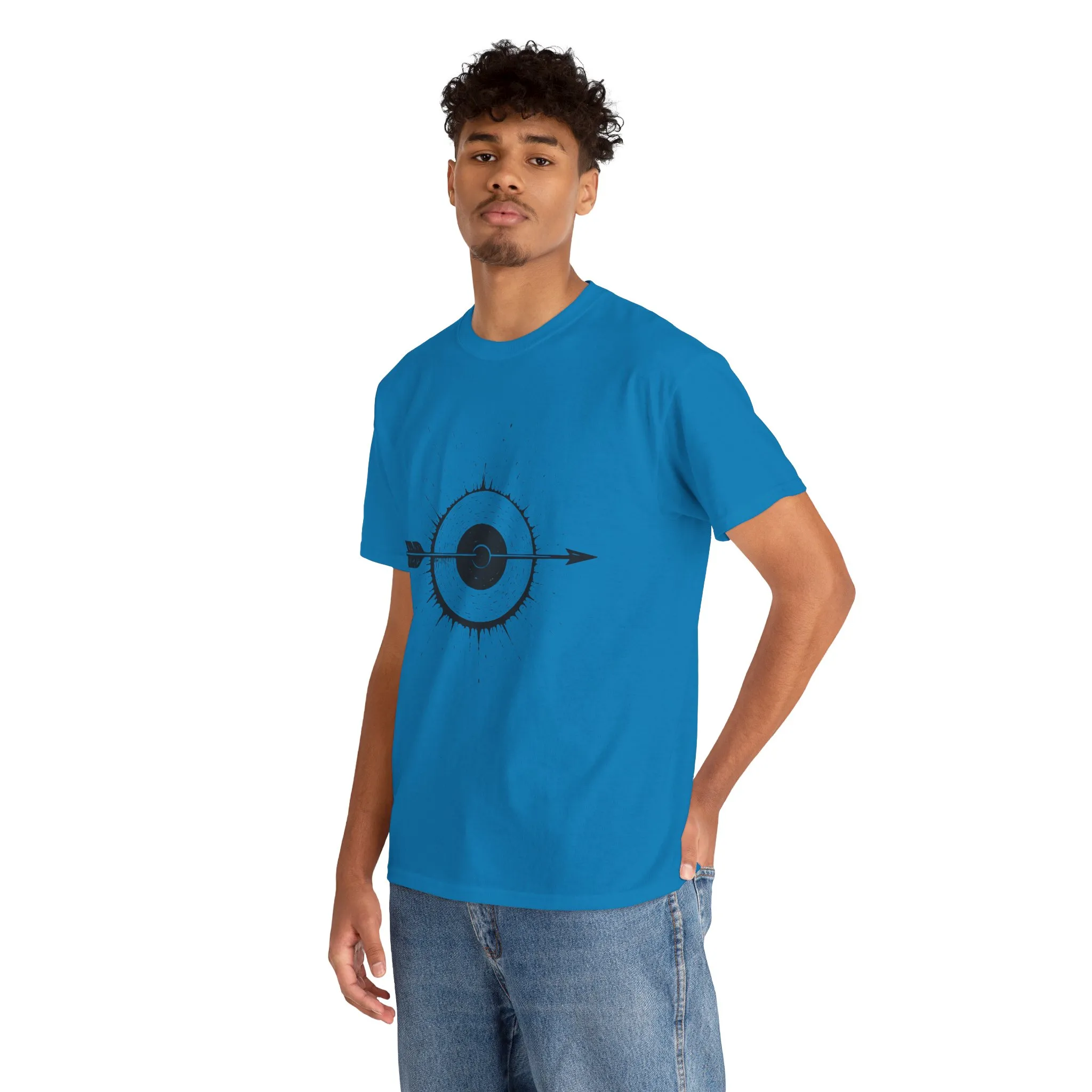 Artistic Arrow Graphic Unisex Cotton Tee, Motivational Shirt, Casual Wear, Gift for Him/Her, Trendy Fashion - Image 27