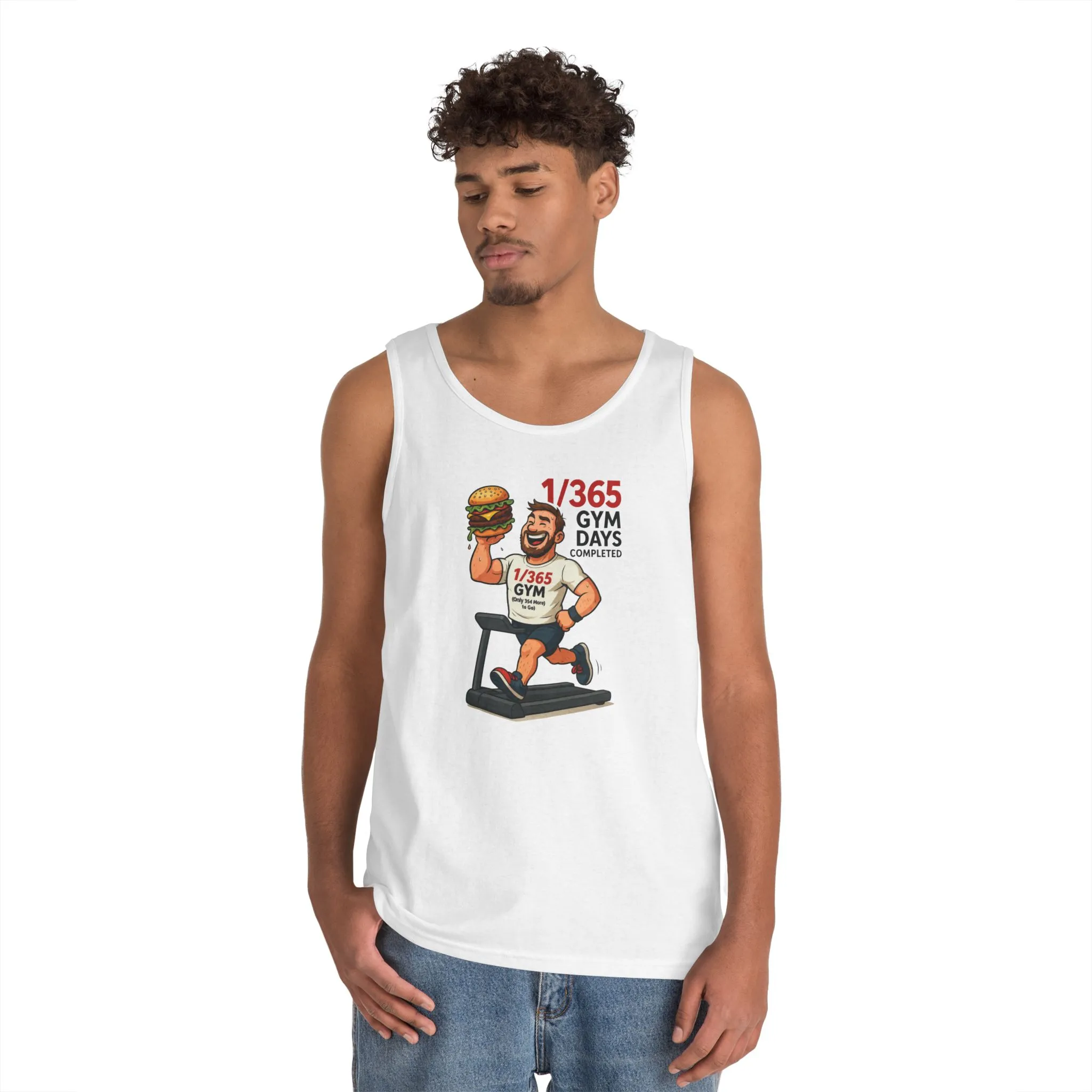 Funny Gym Tank for Men, Lazy Gym Day Gift for Him, Gym Motivation Tee, Fun Workout Tank Top, Fitness Gift, Gym Lovers Gift , Workout Shirt - Image 3