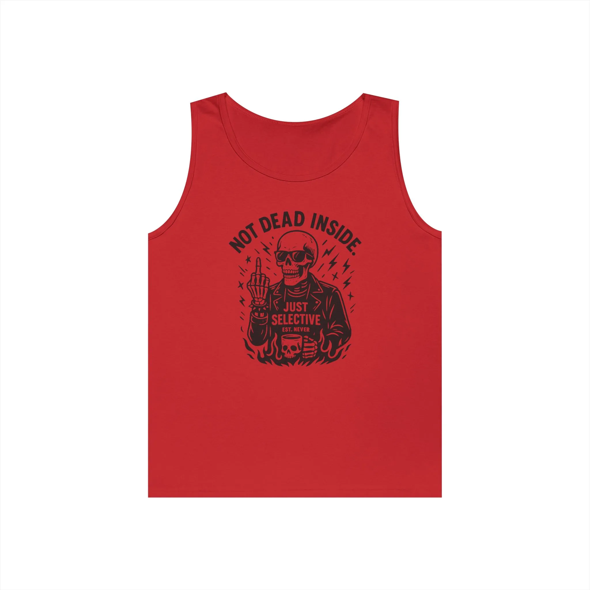 Mens Dark Humor Graphic Tank Top, Not Dead Inside, Funny Graphic Tee, Gifts for Him, Halloween, Occasions, Funny Skeleton Tee - Image 11
