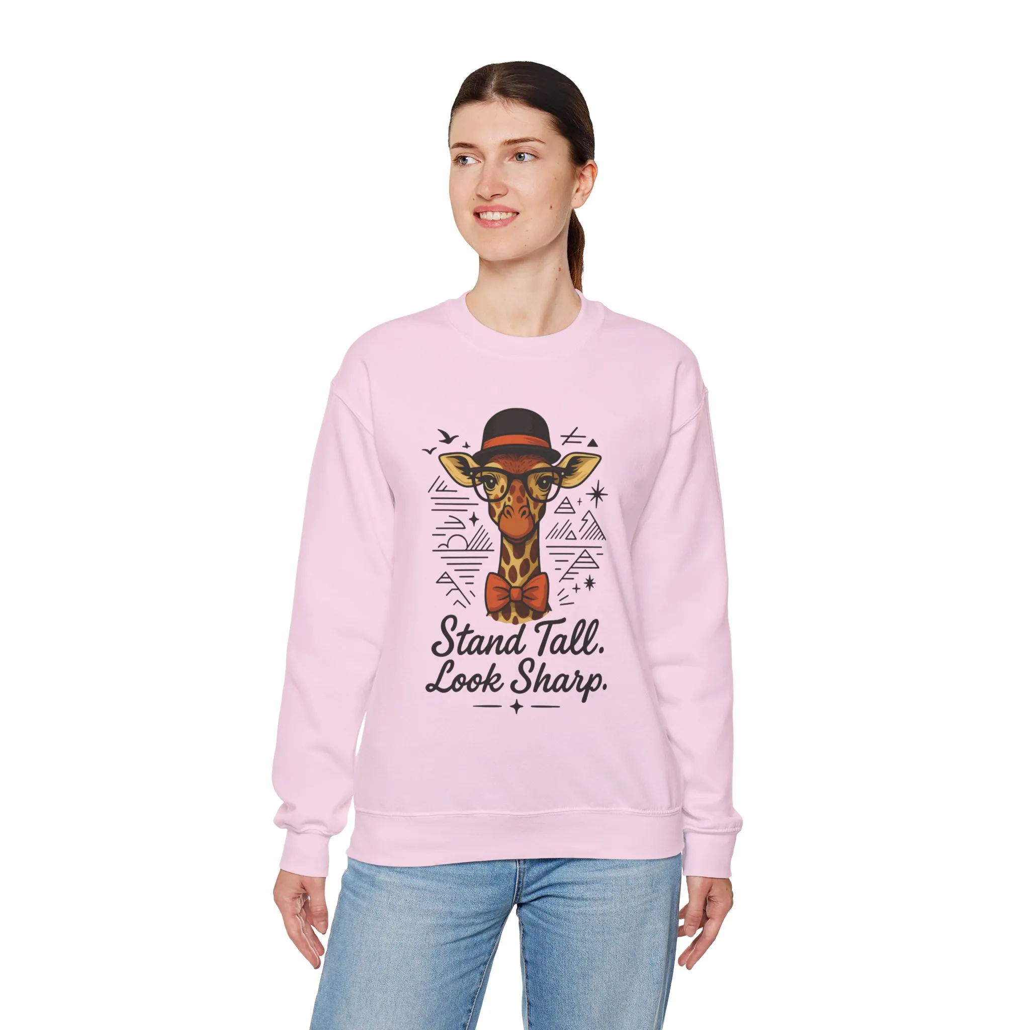 Stylish Giraffe Sweatshirt - Stand Tall, Look Sharp, Unisex Sweater for Animal Lovers, Cozy Gift, Fun Fashion for All Seasons - Image 31