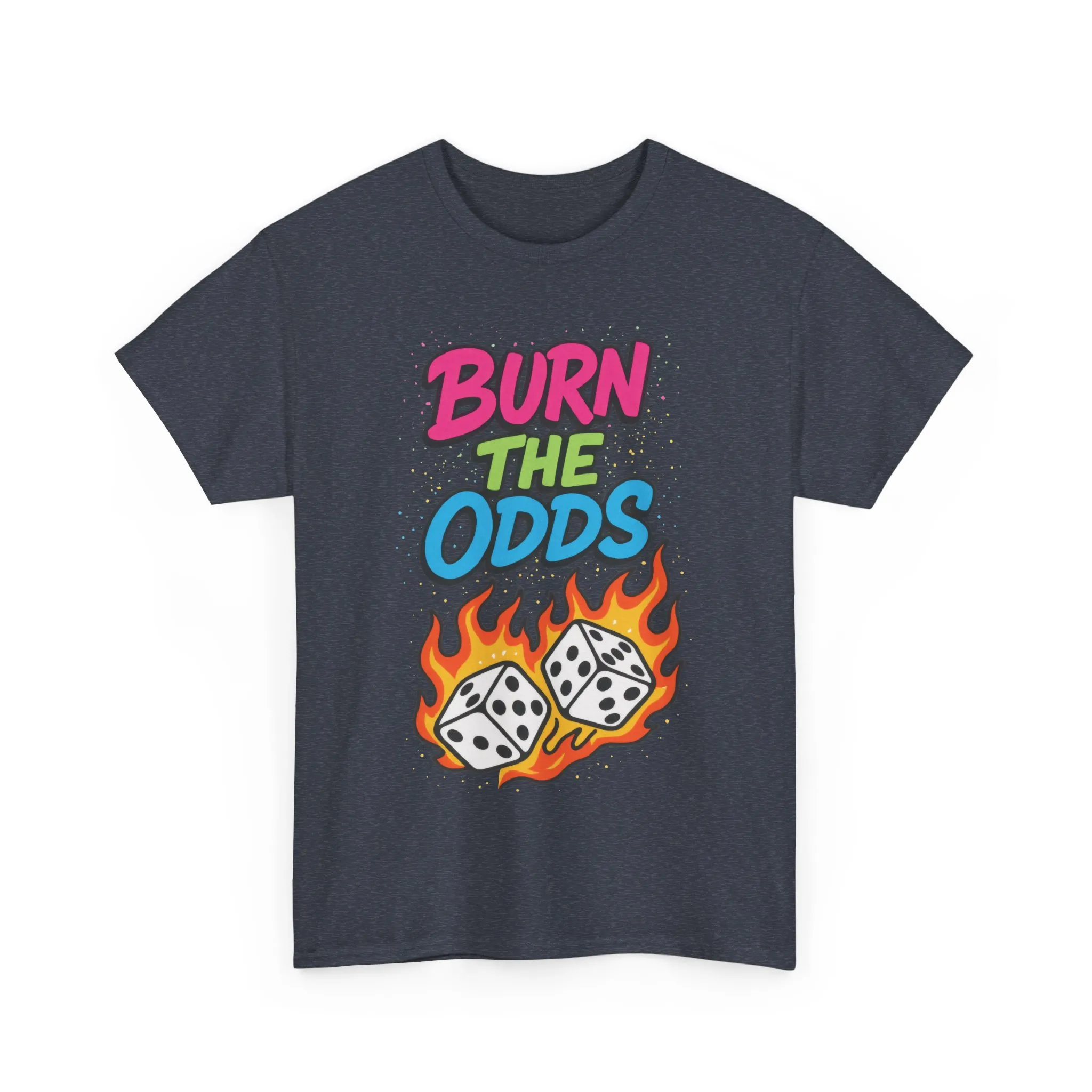 Burn the Odds Graphic Tee | Cool Casual Wear, Gaming Shirt, Unisex Cotton Tee, Dice Design T-Shirt, Gift for Gamers - Image 2