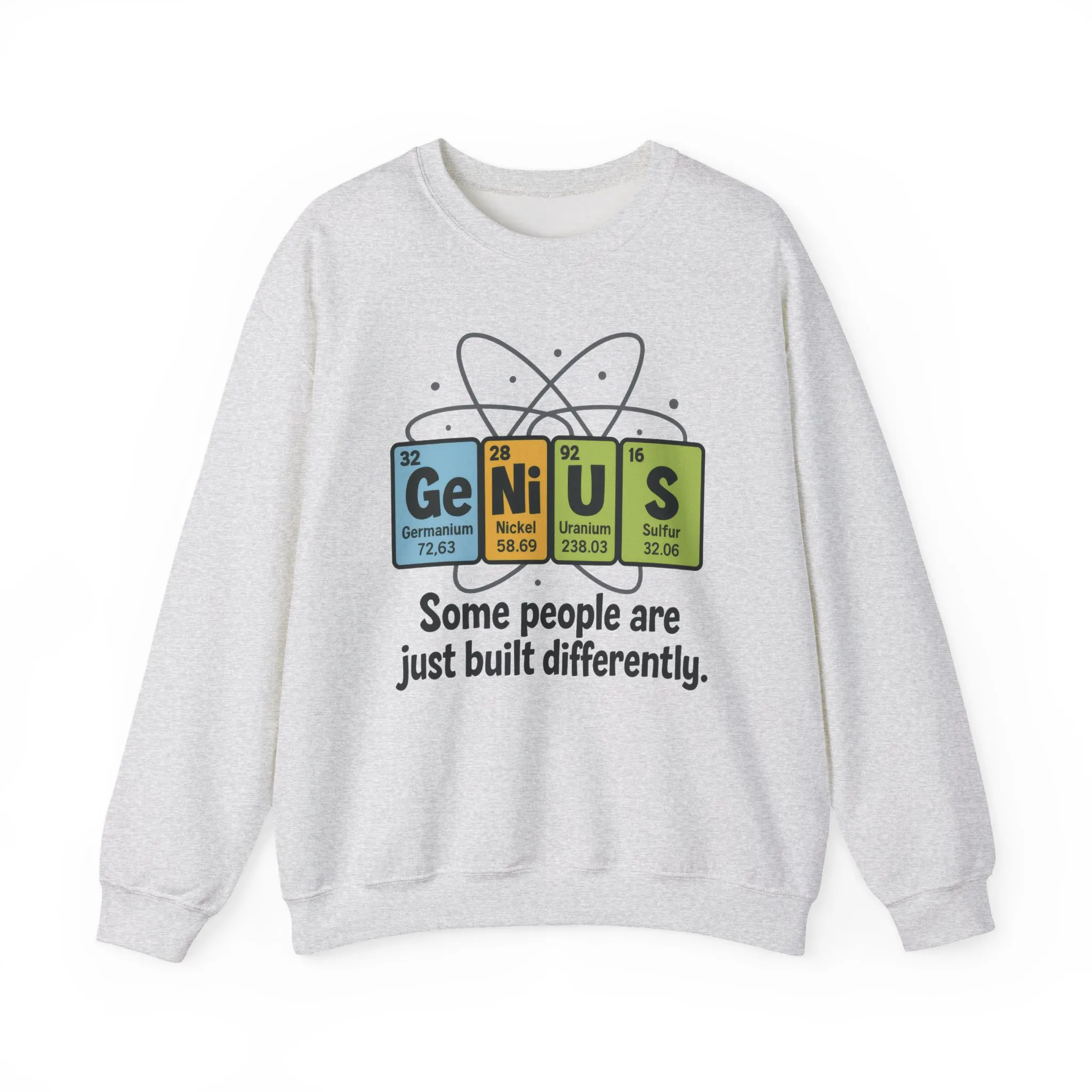 Funny Womens Science Sweatshirt, Genius Periodic Table Pullover, Nerdy Chemistry Gift for Her, Funny Gift for Nerds, Science Geek Apparel - Image 4