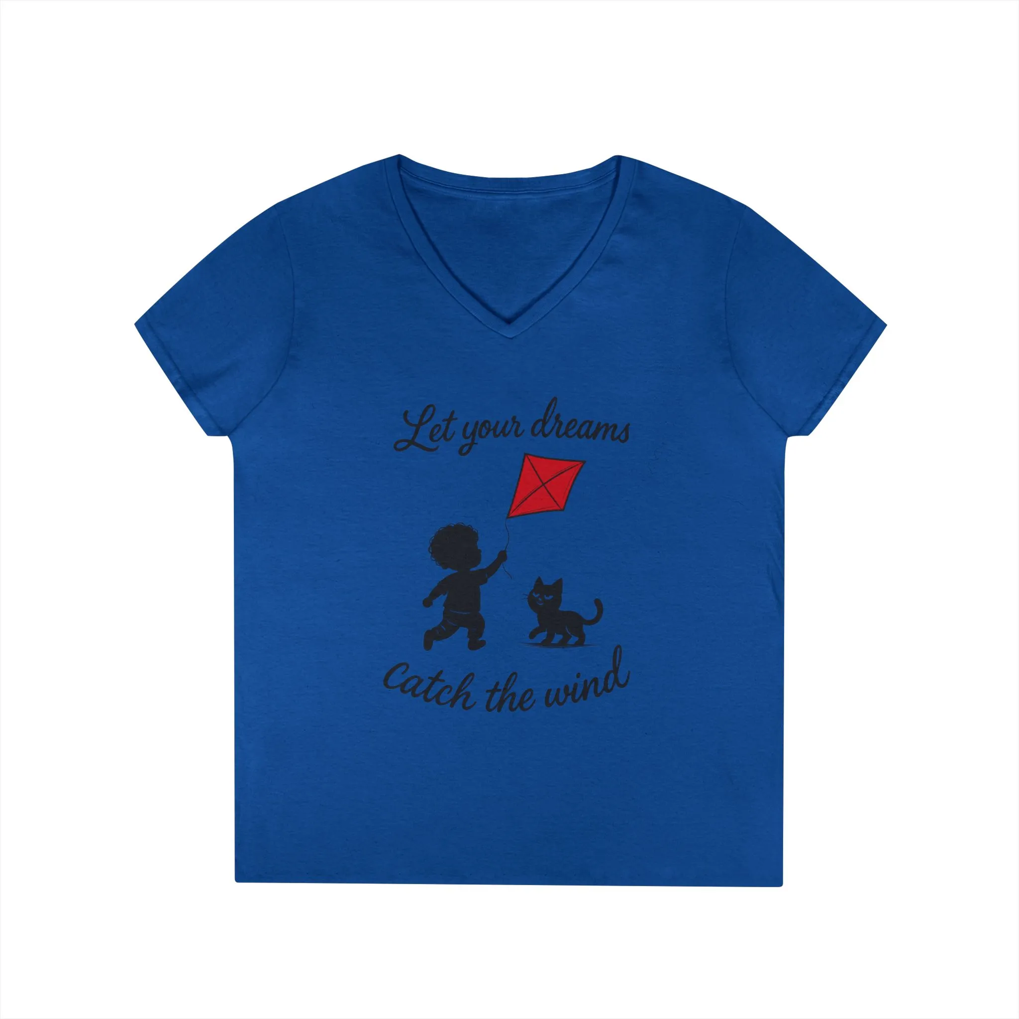 Cat Lover Girls' V-Neck T-Shirt, Gift for Birthday, Cat Lover T-Shirt, Cat Mom Gift, Gift for Kids and Animal Lovers - Image 16