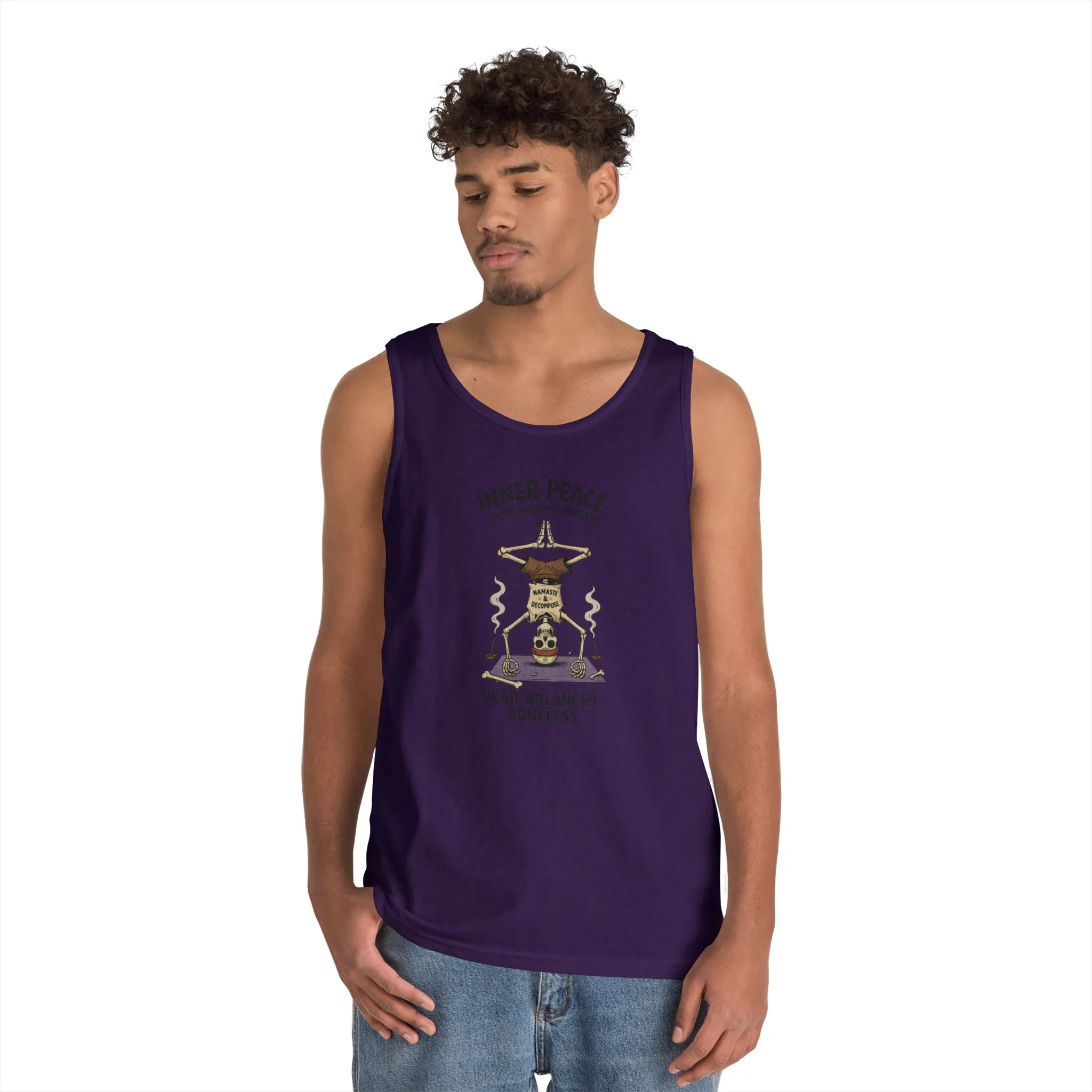 Inner Peace Skeleton Yoga Unisex Tank Top, Dark Humor Meditation Tee, Gift for Mindfulness Lovers, Yoga Shirt, Peaceful Vibes - Image 20