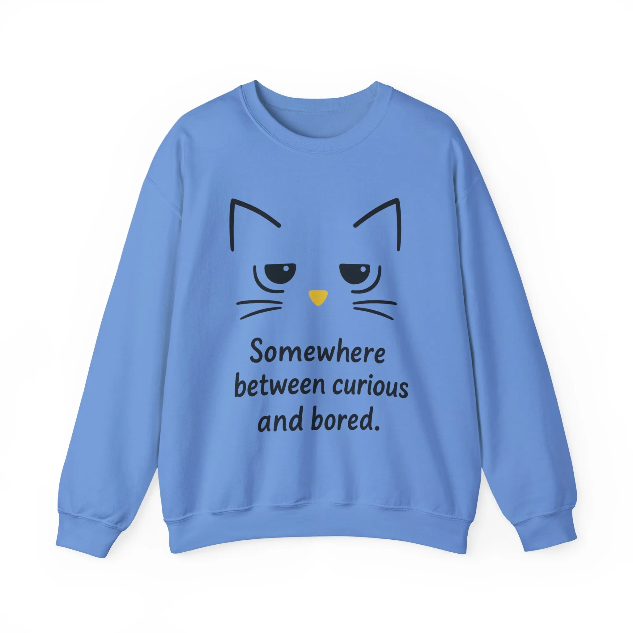 Whimsical Cat Crewneck Womens Sweatshirt, Cozy Relaxed Wear, Perfect Gift for Cat Lovers, Casual Everyday Style - Image 2