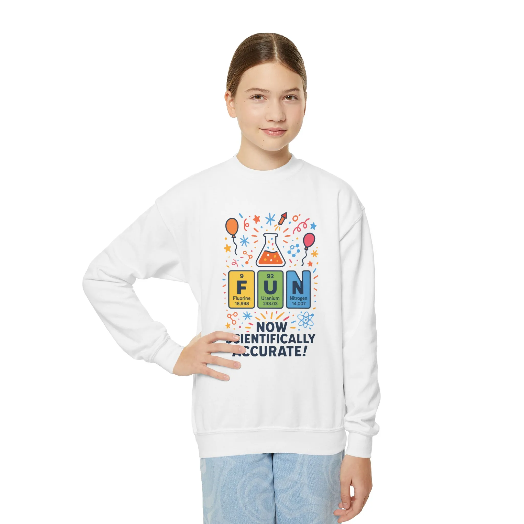 Youth Science Fun Sweatshirt, Perfect for STEM Lovers, Birthday Gift, Cozy Classroom Wear, Youth Crewneck - Image 6
