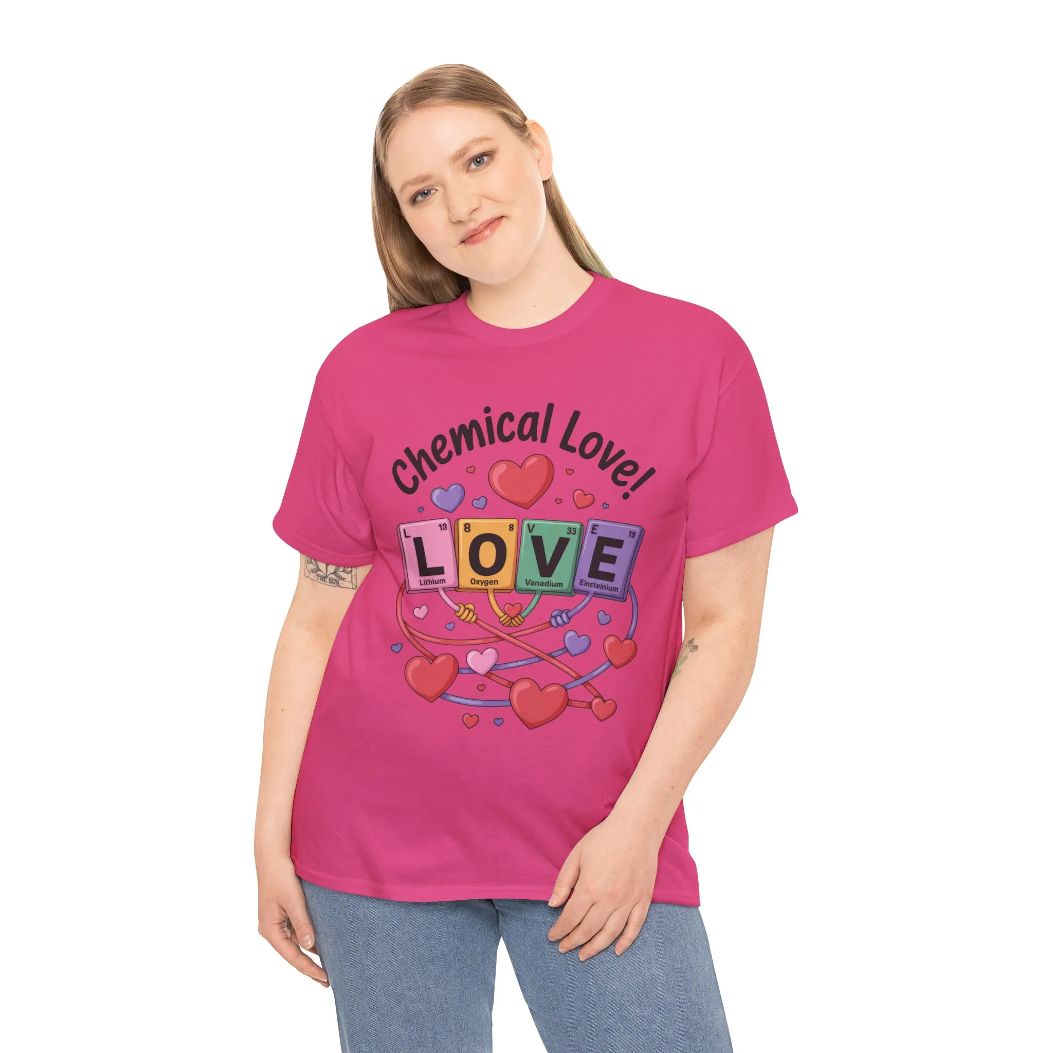 Chemical Love Unisex Heavy Cotton Tee, Cute Couple Shirt, Science Lovers Apparel, Valentines Day Top, Chemistry Lover Gift, Element Table - Image 27