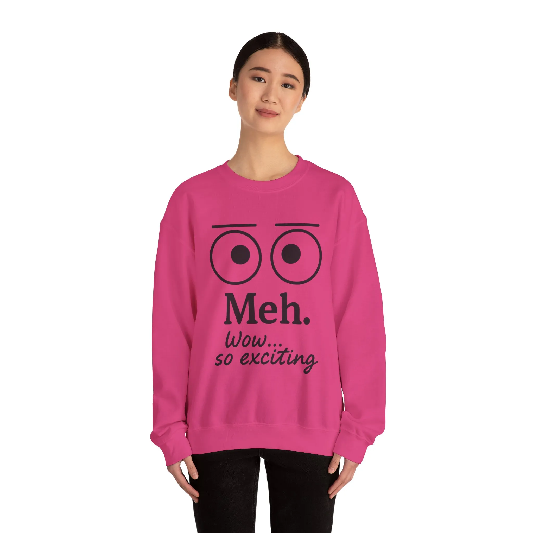 Meh Sweatshirt, Womens Funny Crewneck, Casual Gift for Friends, Comfy Everyday Wear, Sarcastic Apparel, Relaxed Style Clothing - Image 29