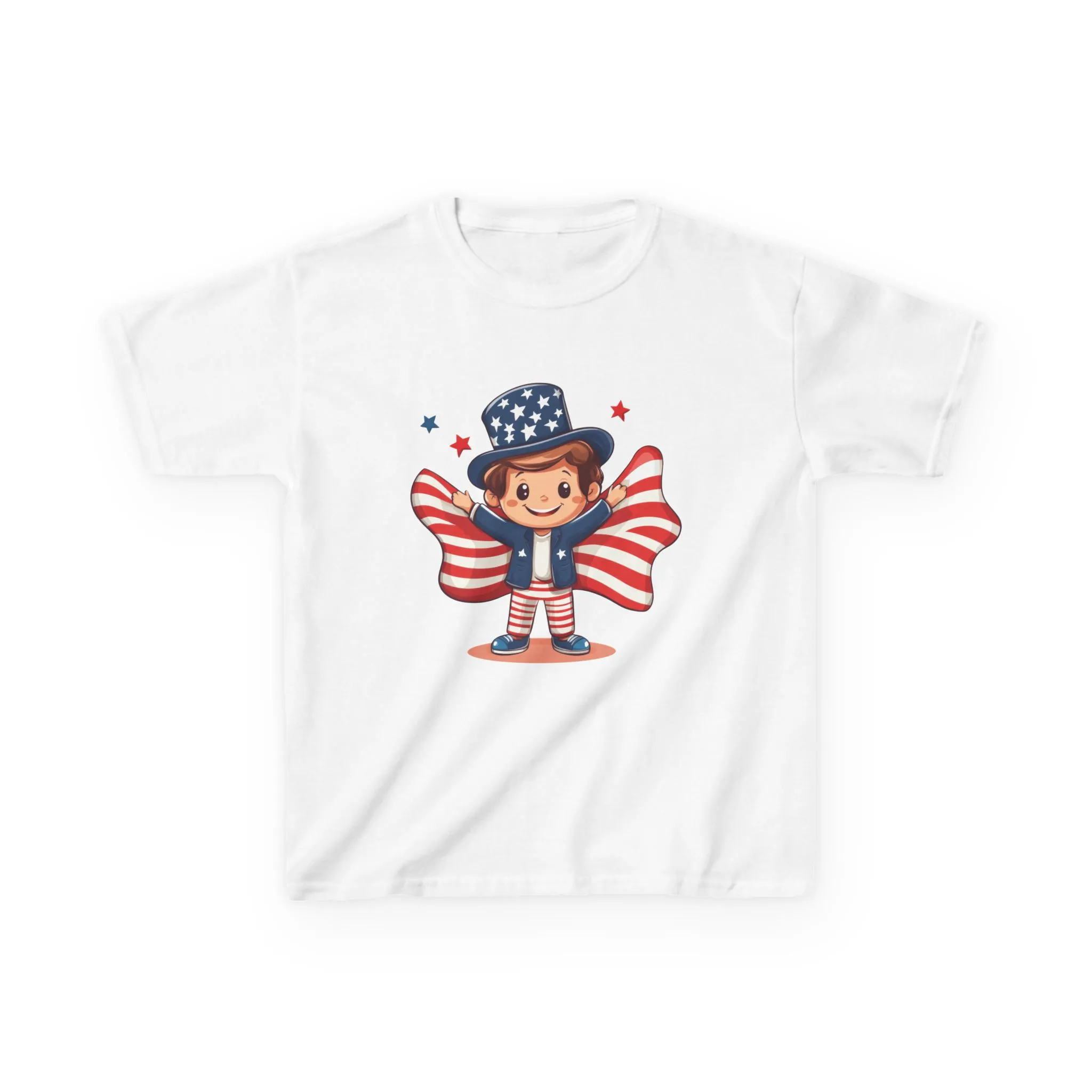 4th of July Kids T-Shirt,Kids Unisex Patriotic Tee, American Flag Outfit for Boys and Girls, Independence Day Shirt, Cute American Shirt - Image 5
