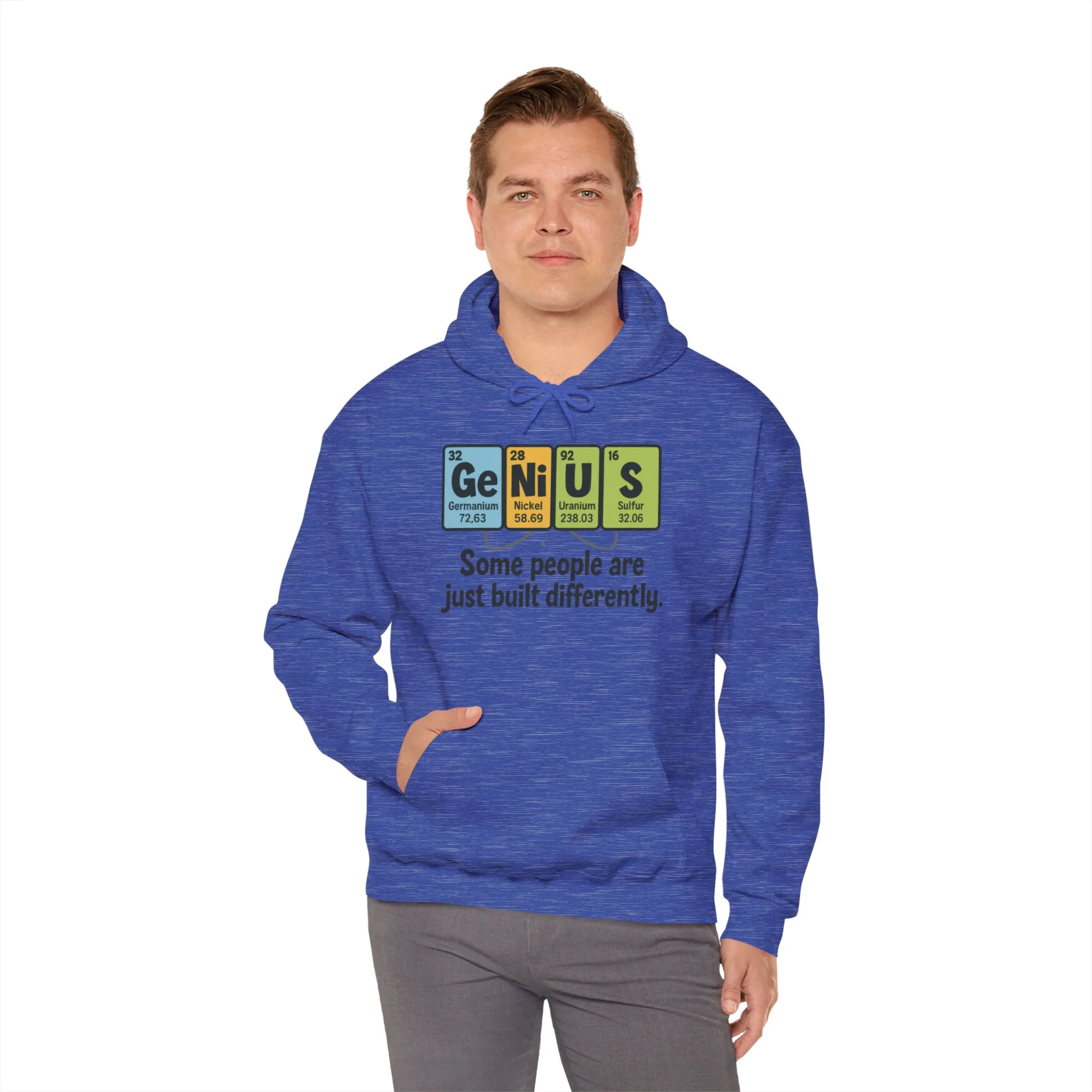 Funny Mens Genius Hoodie, Periodic Table Nerd Sweatshirt, Smart Science Pullover Gift for Him, Science Lover Apparel, Funny Hoodie - Image 20