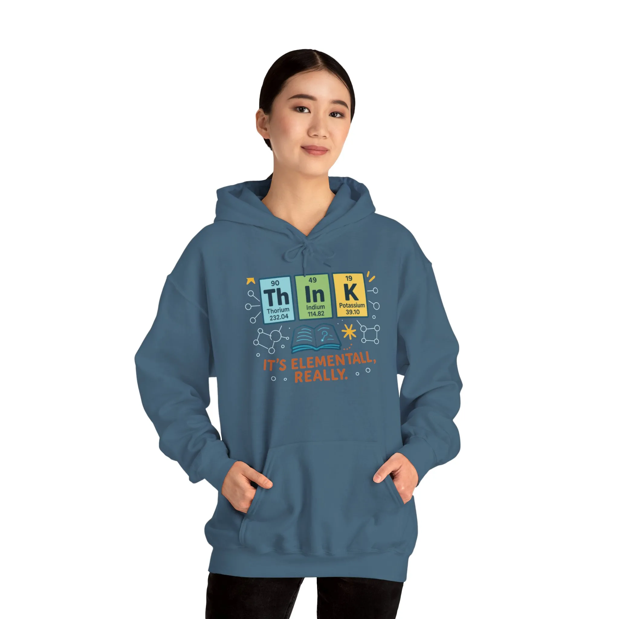 Think Hoodie for Women, Funny Chemistry Hoodie, Element of Humor Science Sweatshirt, Nerdy Gift for Her, Gift for Students, Science Lovers - Image 16