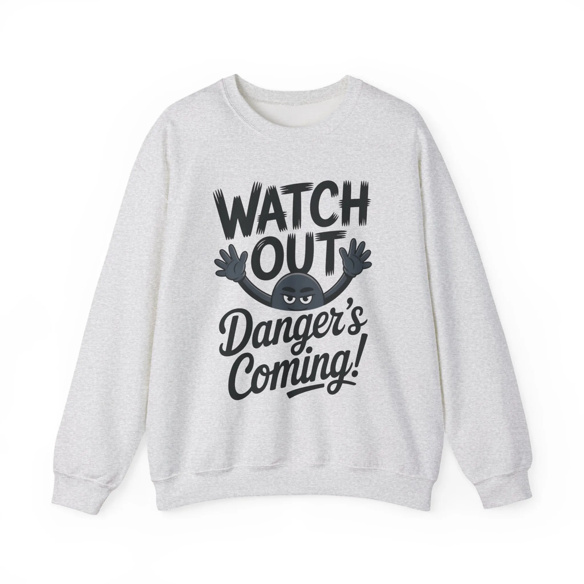 Mens Casual Crewneck Sweatshirt with Warning Message, Funny Gift for Friends, Cozy Layer for Everyone, Great for Halloween, Fall - Image 4
