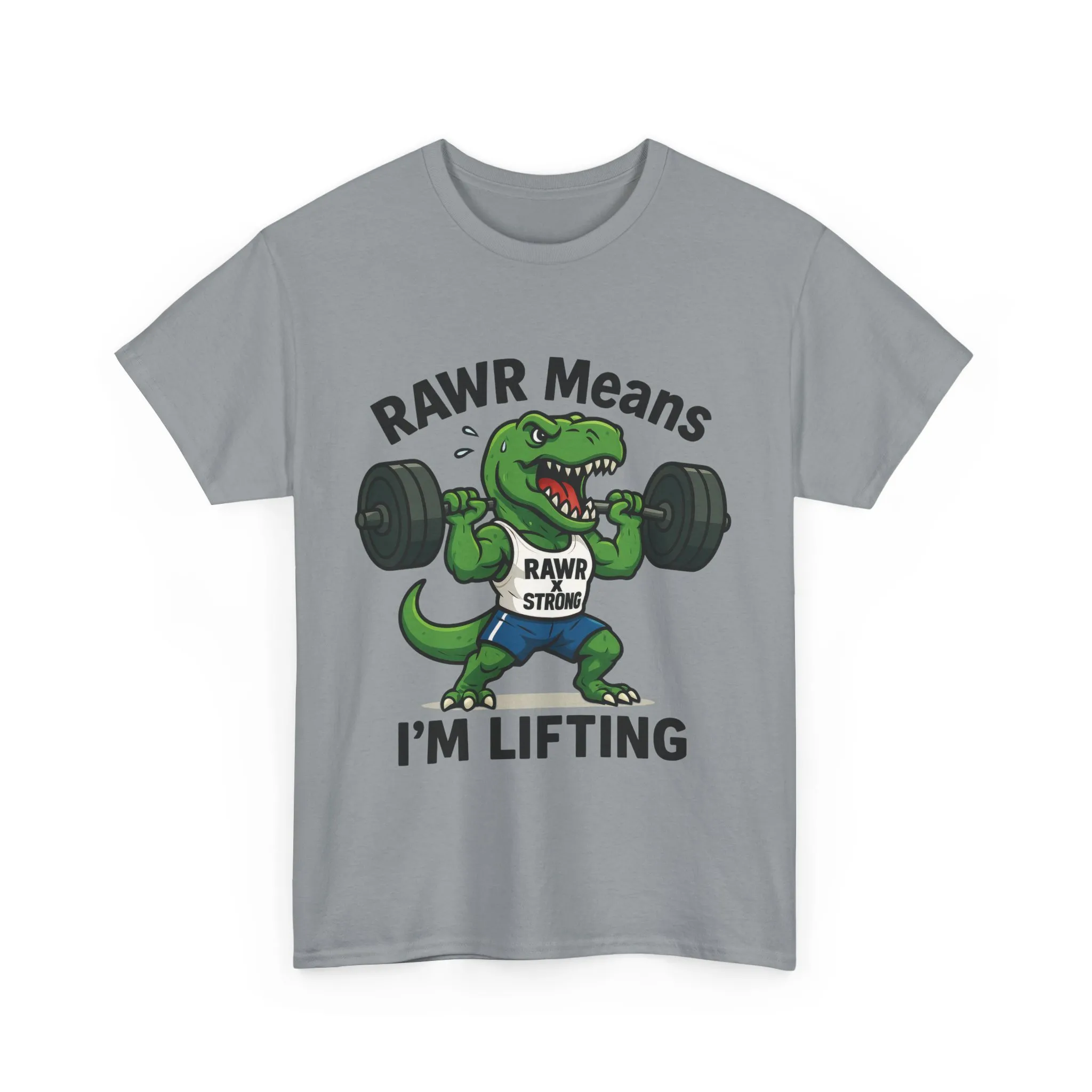 RAWR Gym Shirt for Men, Funny Dinosaur Lifting Tee, Workout Dino Fitness Gift, Barbell Humor Shirt, Motivational T-Shirt, Activewear - Image 31