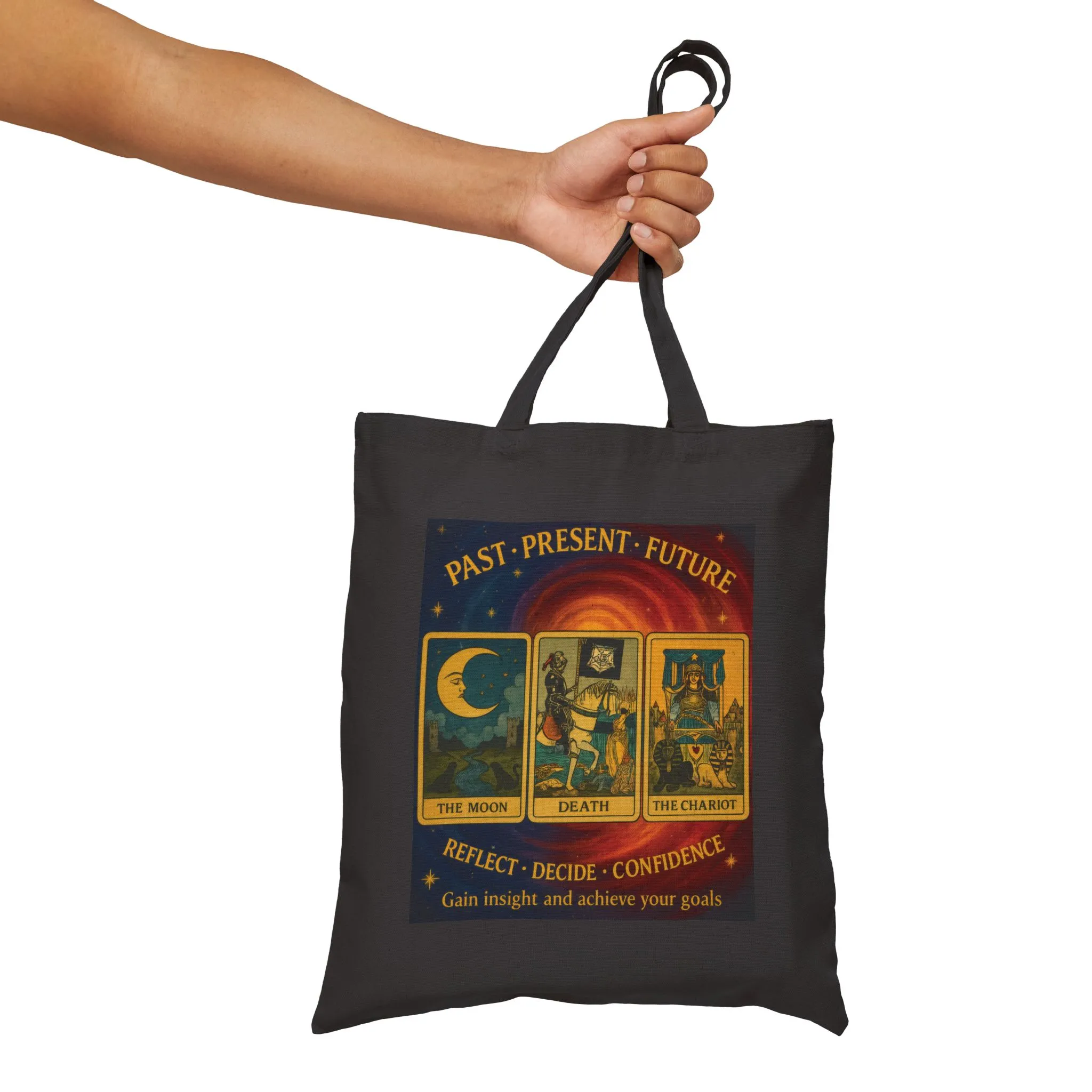 Past Present Future Tarot Tote Bag,Spiritual Gift for Tarot Lovers, Spiritual Gifts, Mystical Tarot Tote Bag, Unique Canvas Bag - Image 10