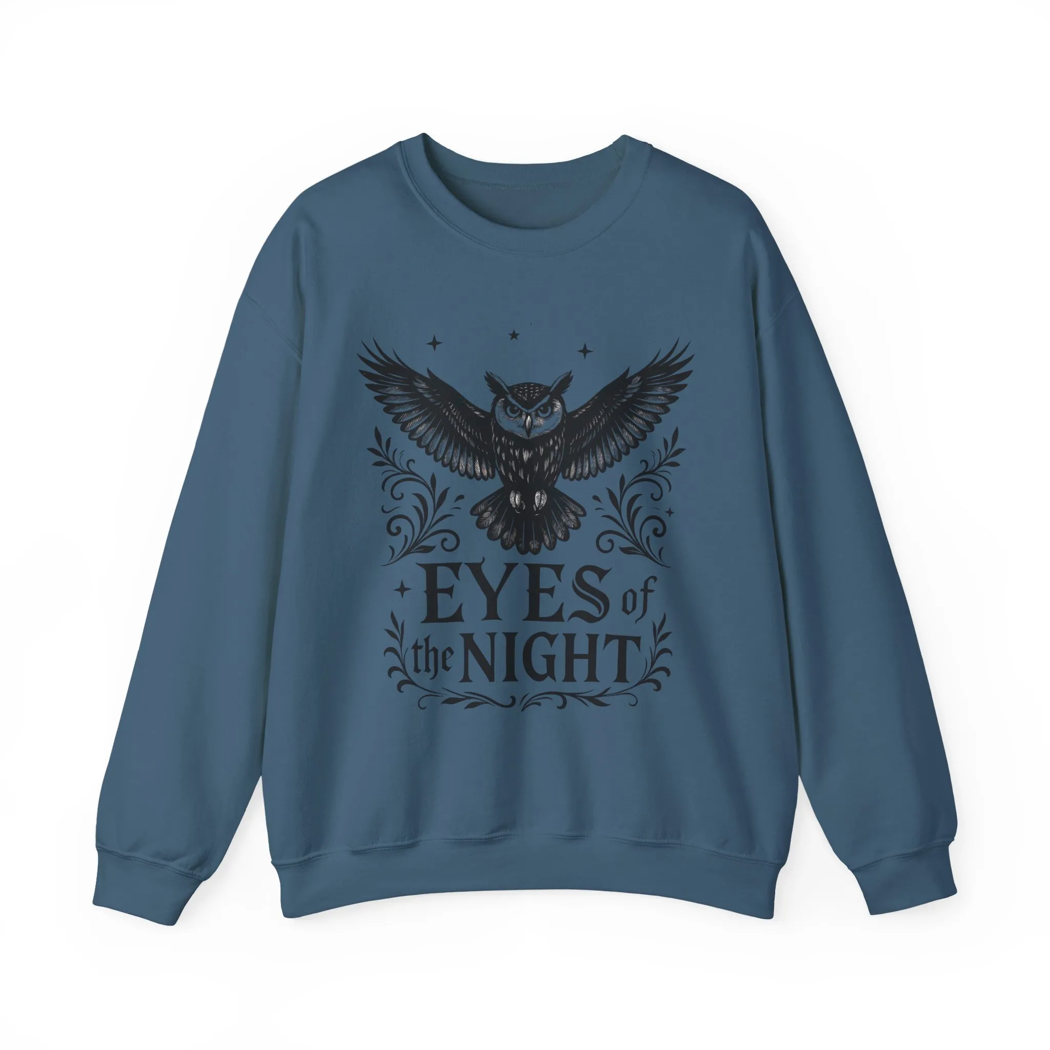 Eyes of the Night Owl Sweatshirt, Mens Dark Gothic Sweatshirt, Mysterious Owl Graphic Pullover, Forest Bird of Night Design, Halloween Gift - Image 25