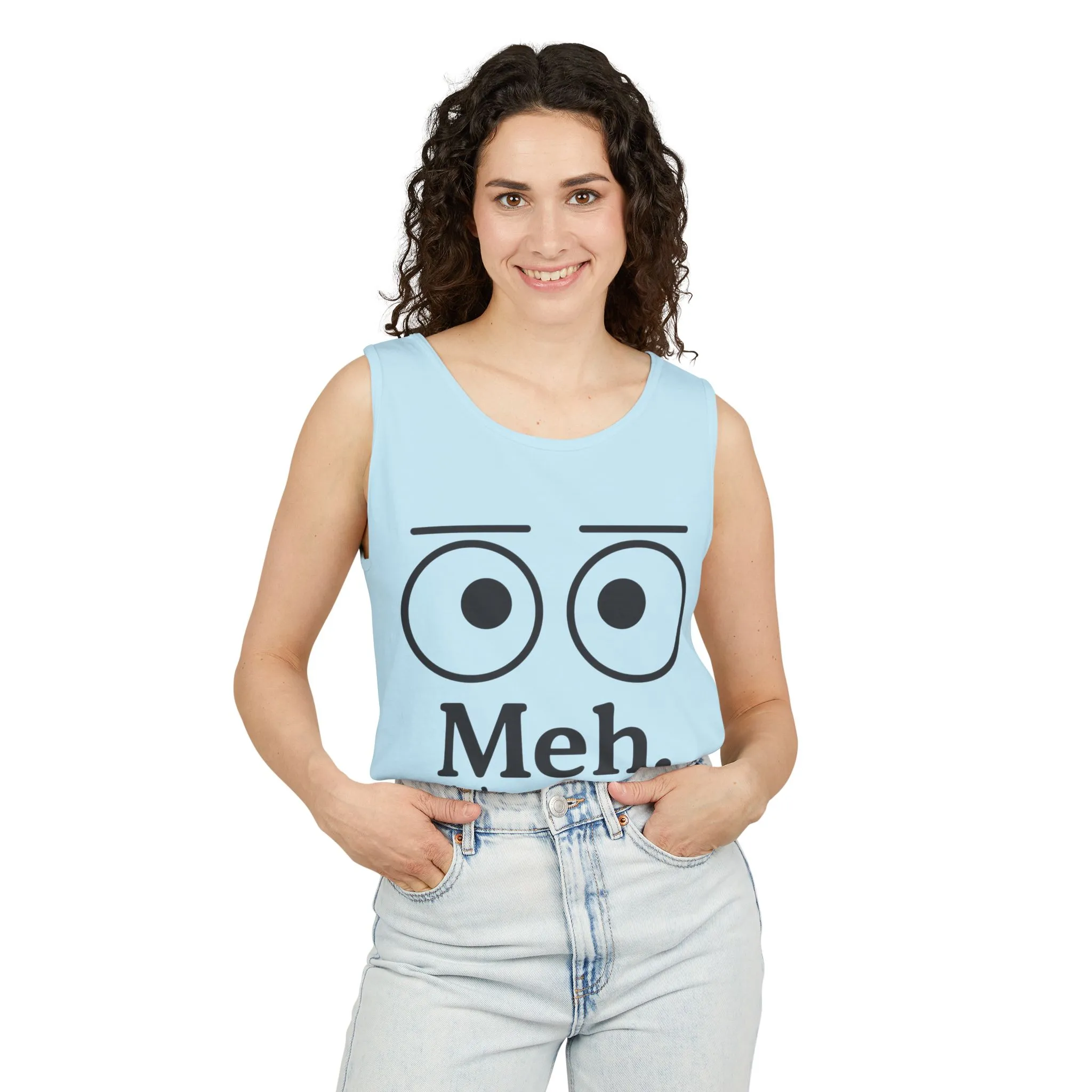 Womens Funny Graphic Tank Top with 'Meh. Wow... so exciting' Quote, Casual Wear, Summer Apparel, Gift for Friends, Humor Tank - Image 8