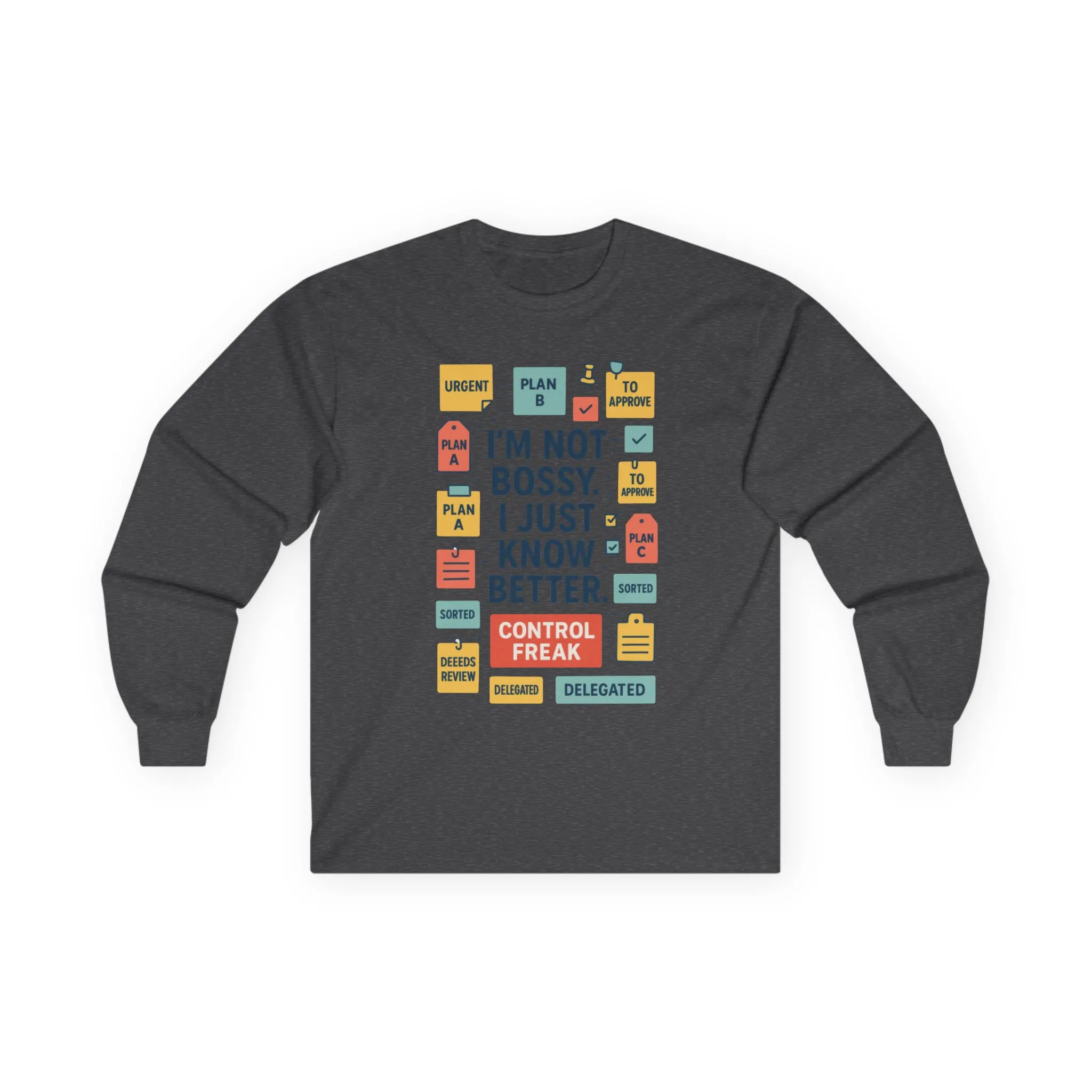 Funny Unisex Long Sleeve Shirt, Im Not Bossy Long Sleeve Tee, Control Freak Sarcastic Quote Tee, Motivational Tee, Funny Quote Tee - Image 13
