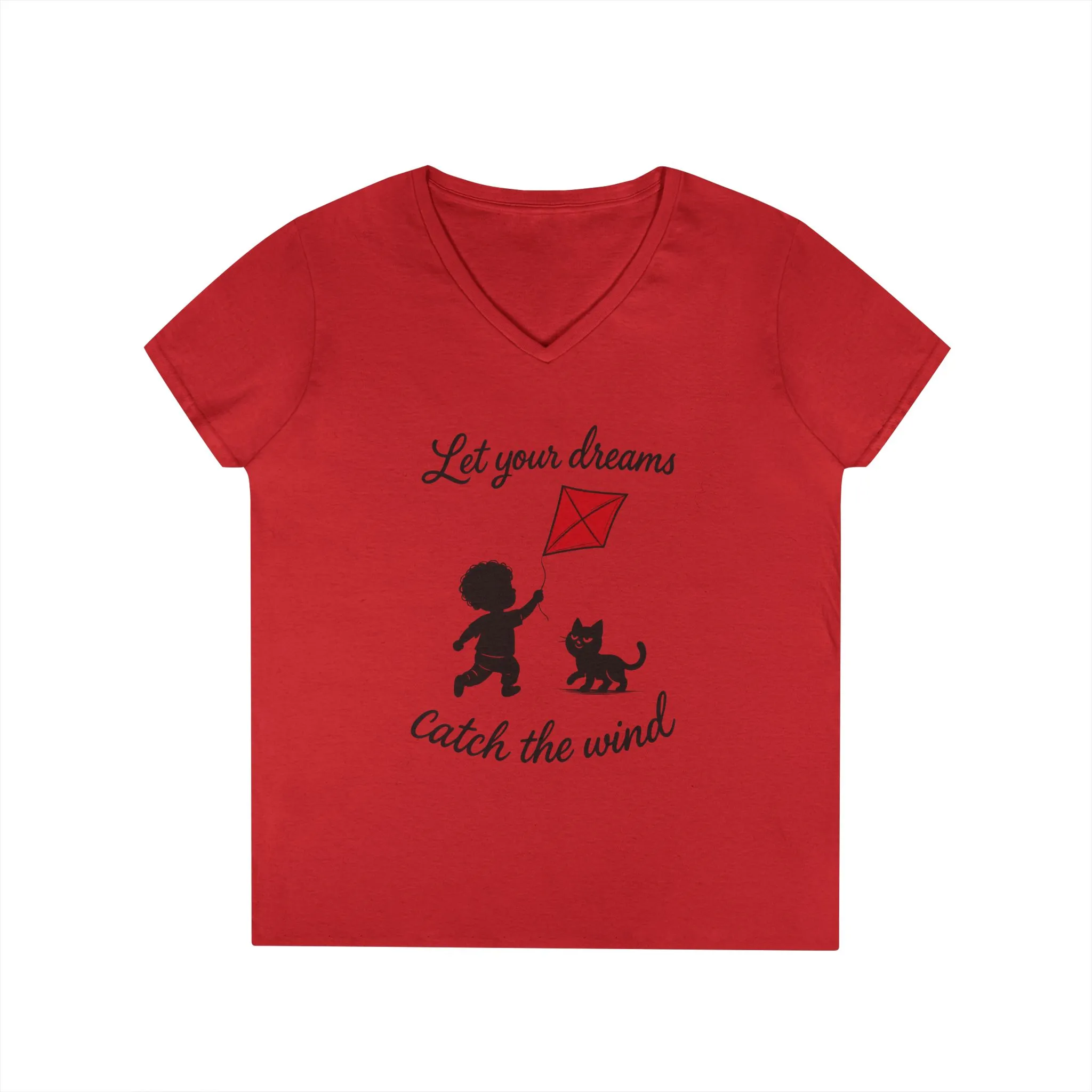Cat Lover Girls' V-Neck T-Shirt, Gift for Birthday, Cat Lover T-Shirt, Cat Mom Gift, Gift for Kids and Animal Lovers - Image 25