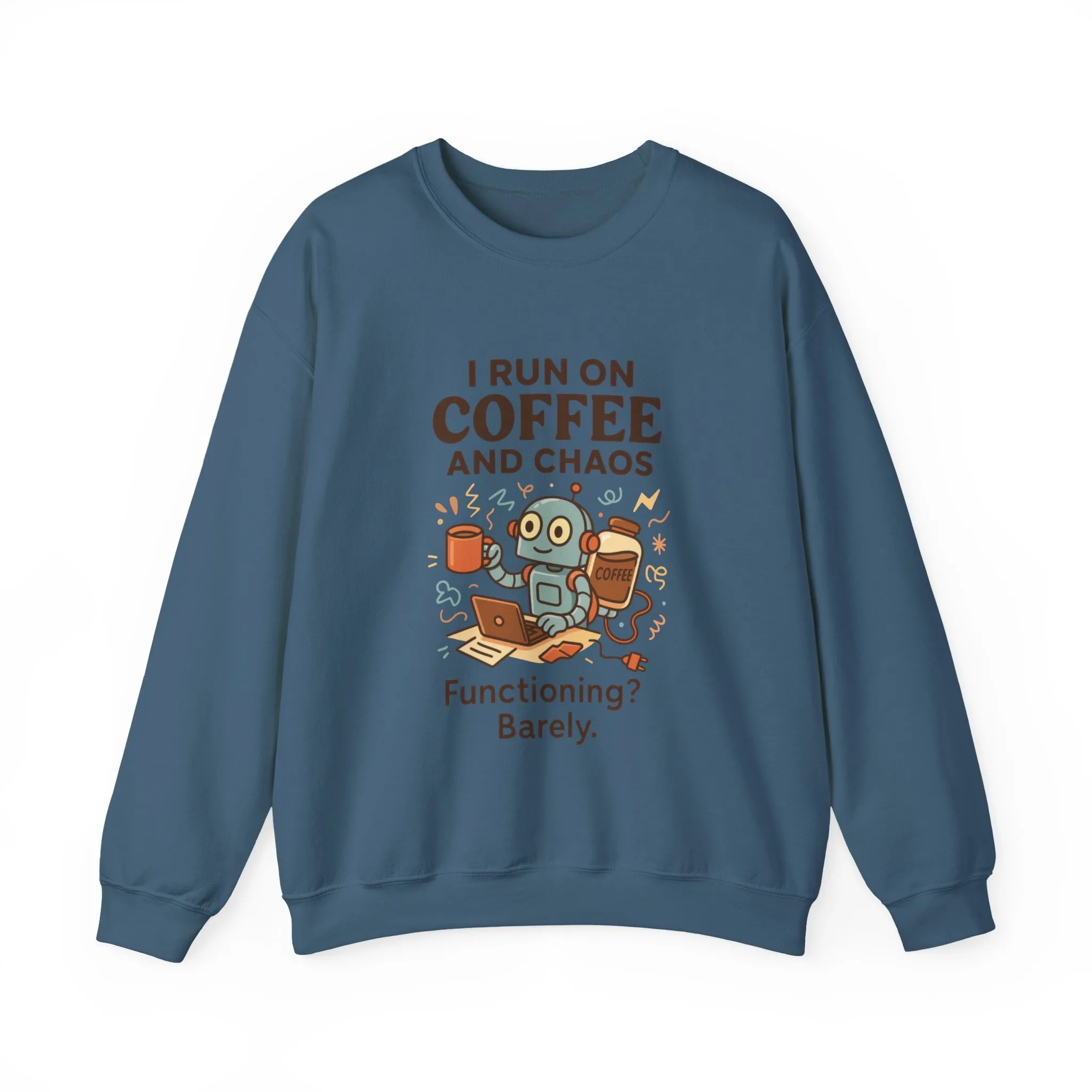 Coffee and Chaos Crewneck Sweatshirt, Funny Sweatshirt for Coffee Lovers, Unisex Gift, Cozy Everyday Wear, Ideal for Holidays - Image 40