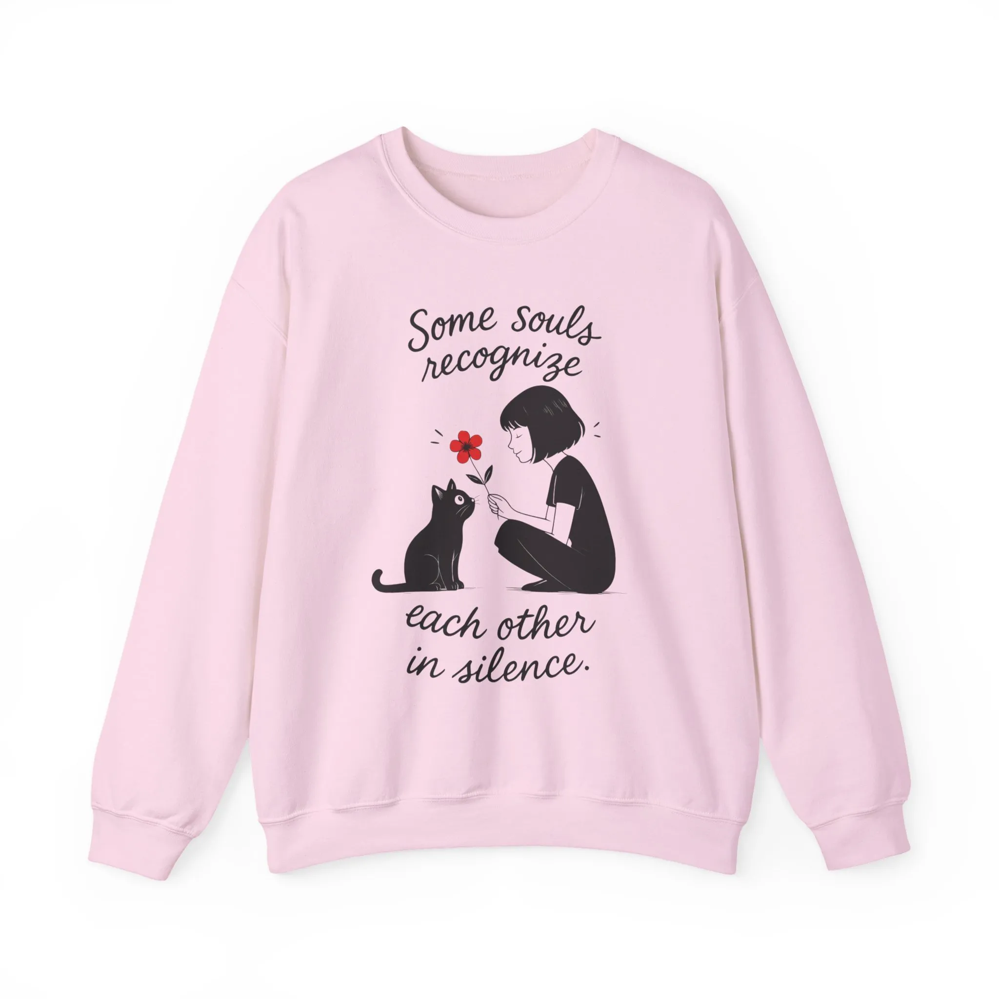 Soulful Cat and Human Crewneck Sweatshirt, Cozy Gift for Cat Lovers, Womens Sweatshirt, Animal Lover Apparel, Thoughtful Gift Idea - Image 25