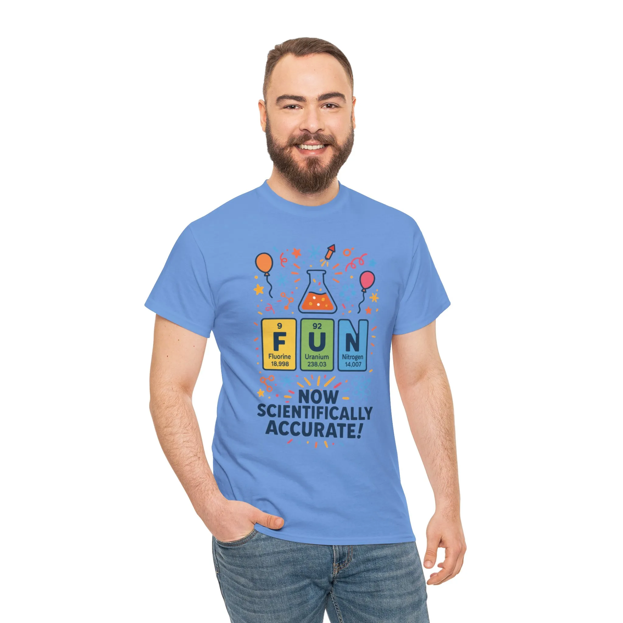 Fun Science Unisex Heavy Cotton Tee, Perfect for STEM Lovers, Gift for Science Teachers, FUN Periodic Table Tee,Nerdy Unisex Shirt - Image 14