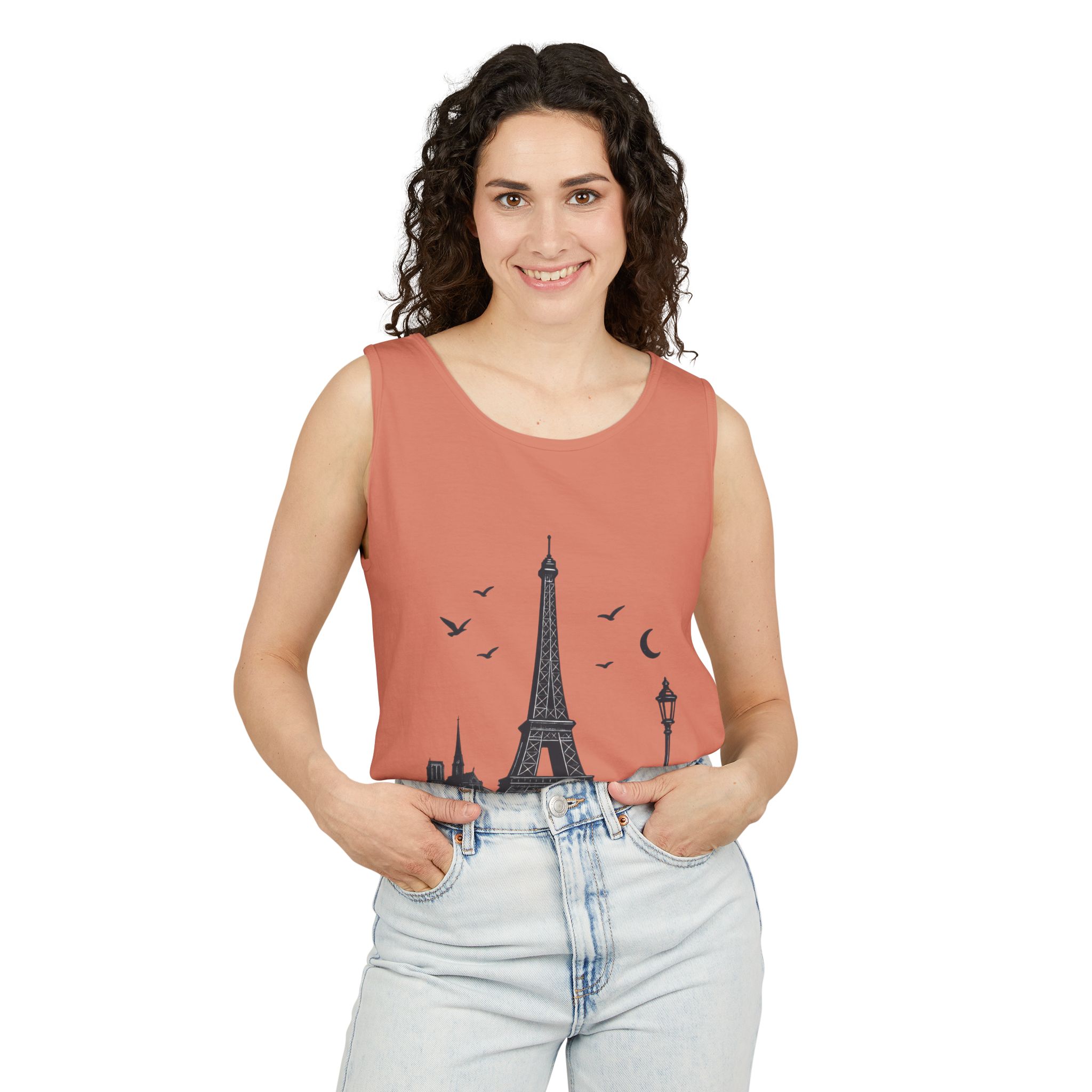 Parisian Dreams Tank Top, Unisex Summer Wear, Graphic Tee, Travel Inspired Apparel, Vacation Outfit, Casual Tank for All Occasions - Image 10