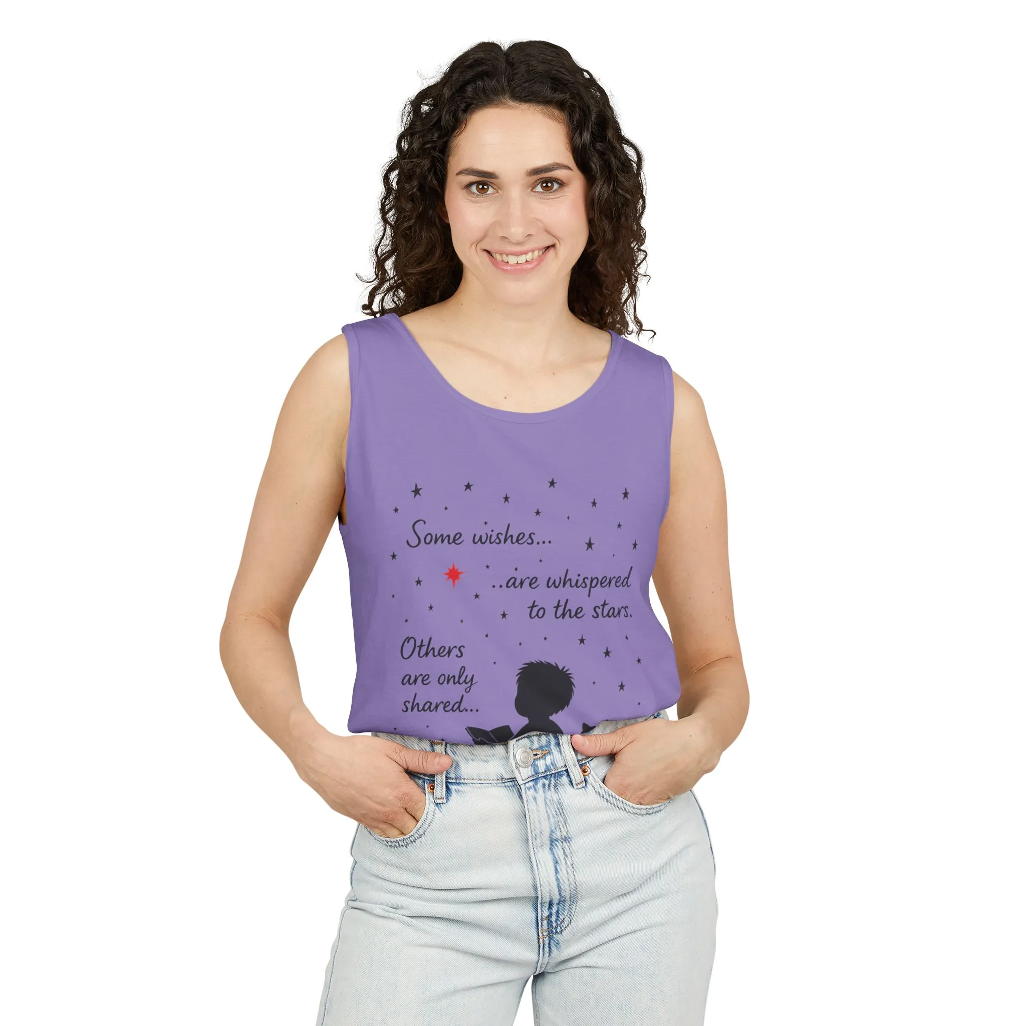 Whimsical Cat Lover's Tank Top, Inspirational Quote Top, Womens Garment-Dyed Summer Shirt, Gifts for Cat Moms, Casual Wear, Pet [...] - Image 26